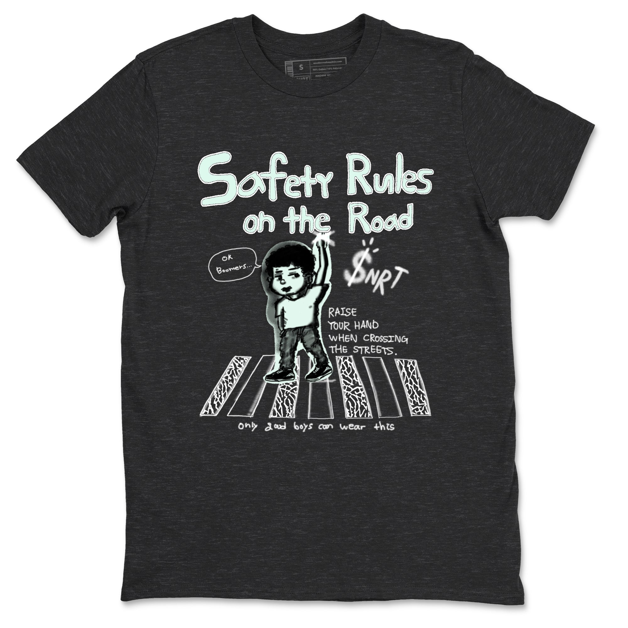 Safety Rules On The Road snkmatch Tees - Air Jordan 3 Green Glow