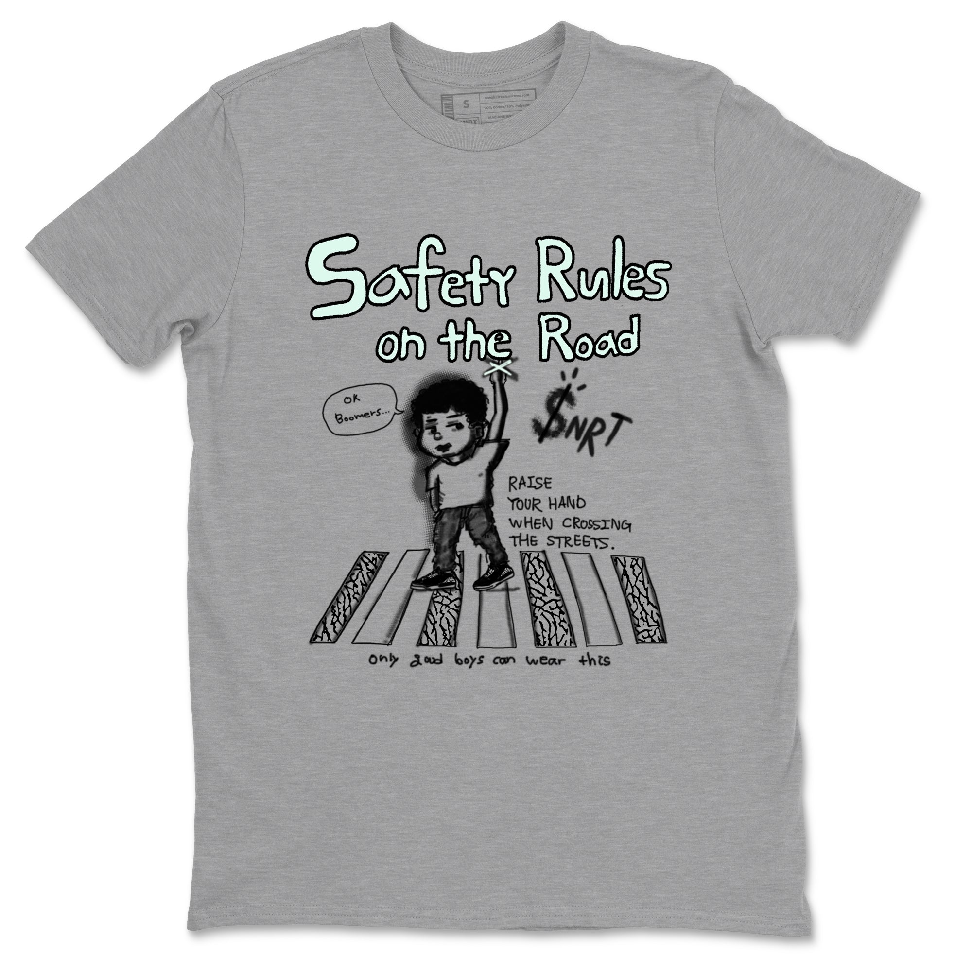 Safety Rules On The Road snkmatch Tees - Air Jordan 3 Green Glow