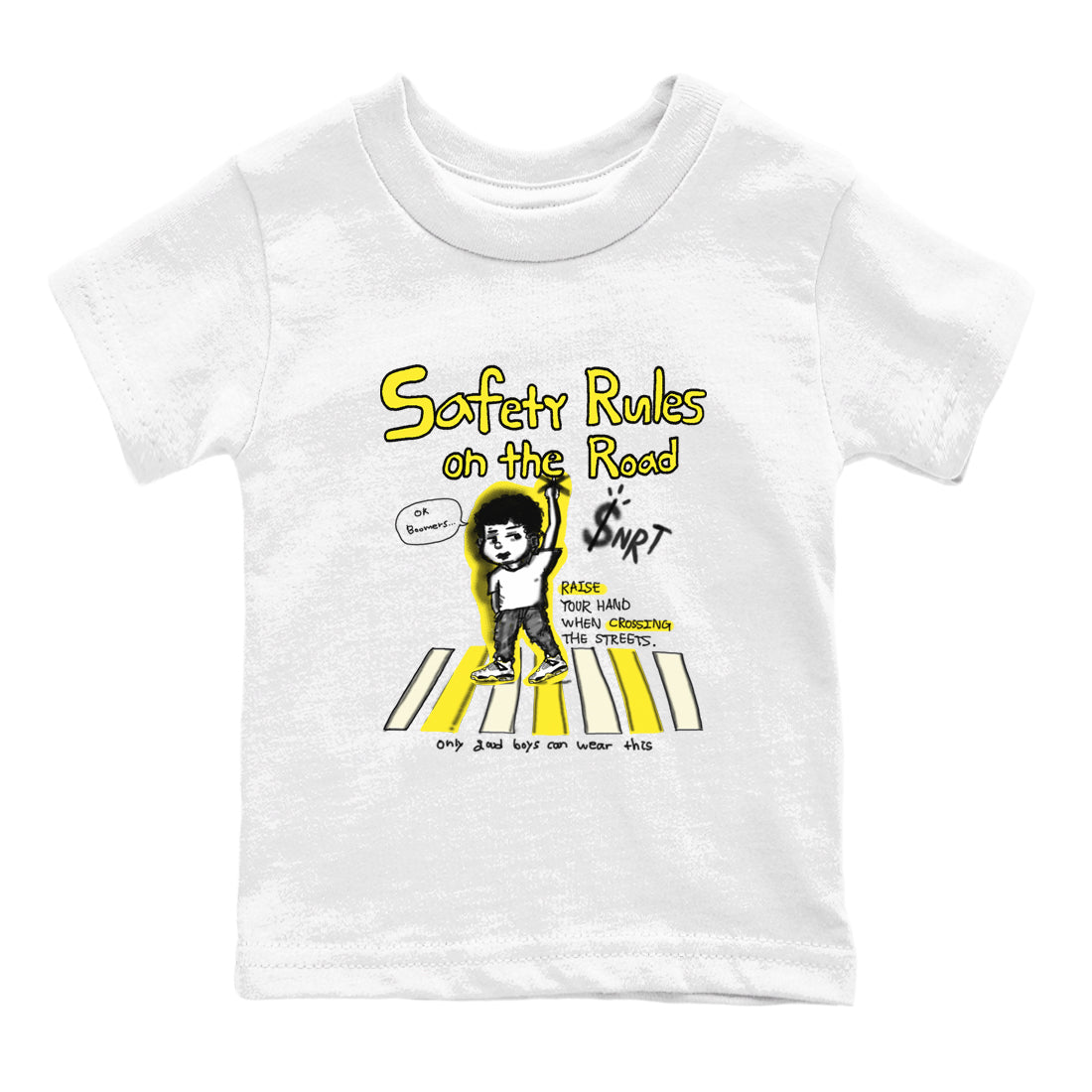 Safety Rules On The Road snkmatch Tees Kids - Air Jordan 4 Vivid Sulfur