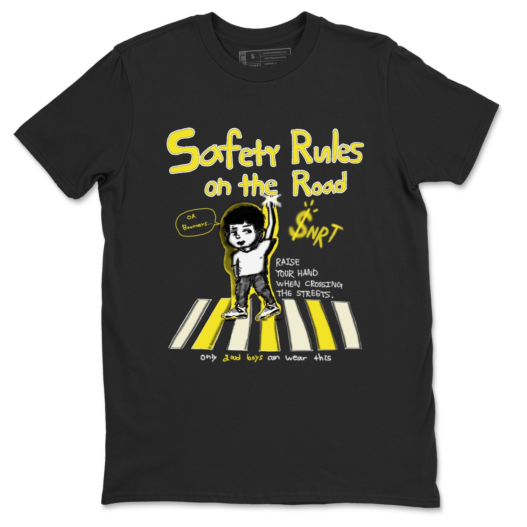 Safety Rules On The Road snkmatch Tees - Air Jordan 4 Vivid Sulfur