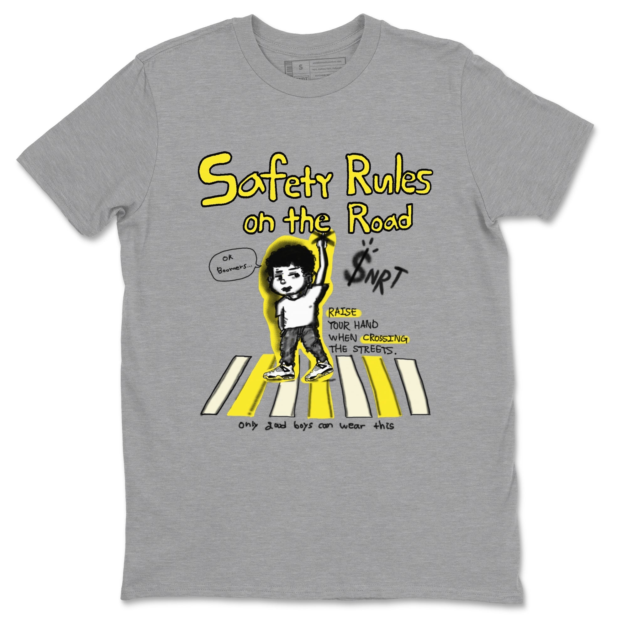 Safety Rules On The Road snkmatch Tees - Air Jordan 4 Vivid Sulfur