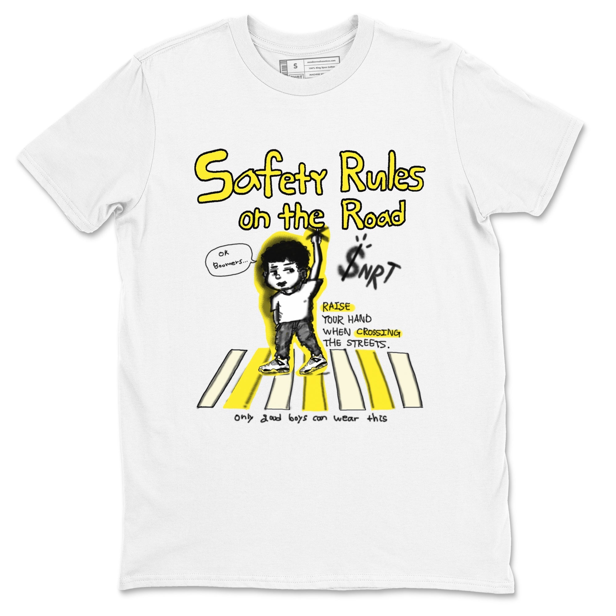 Safety Rules On The Road snkmatch Tees - Air Jordan 4 Vivid Sulfur