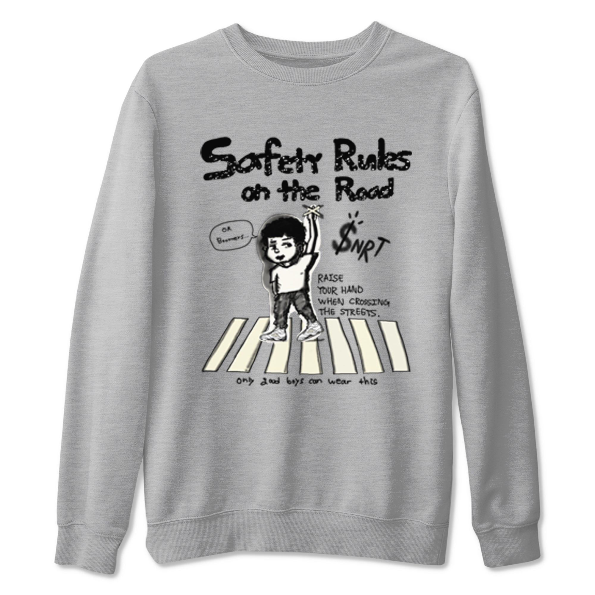 Safety Rules On The Road snkmatch Tees - Air Jordan 5 Sail