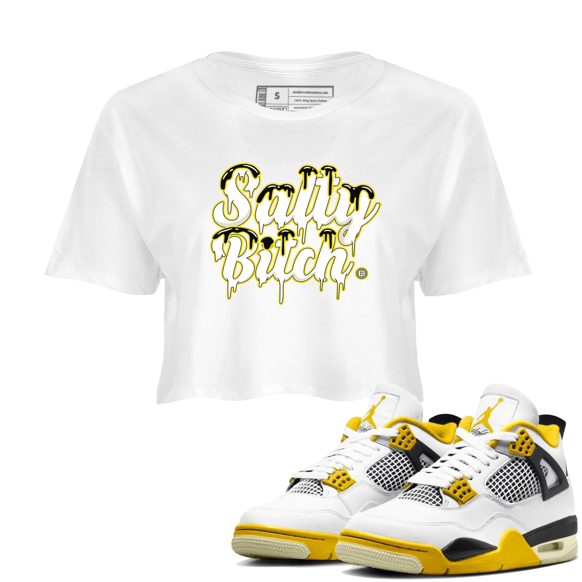 Salty Bitch snkmatch Women's Top - Air Jordan 4 Vivid Sulfur