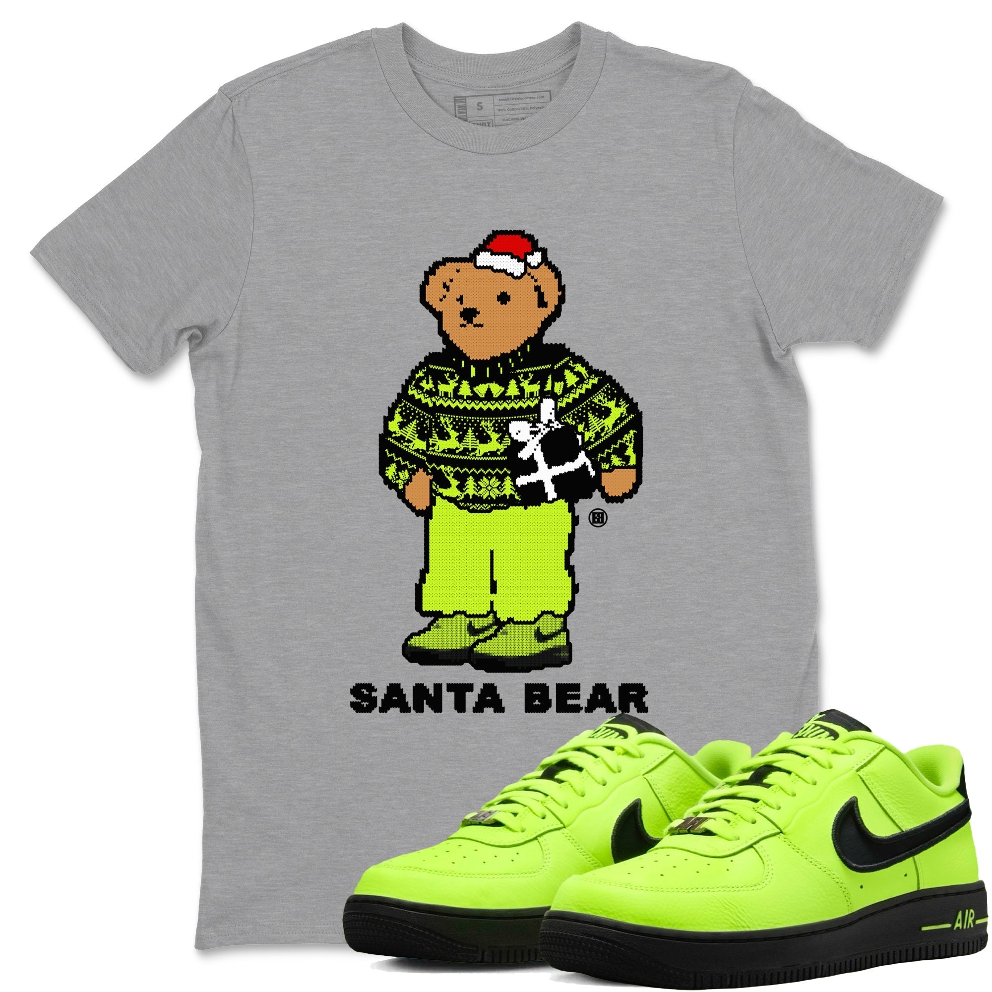 Santa Bear snkmatch Tees - Air Force 1 Volt