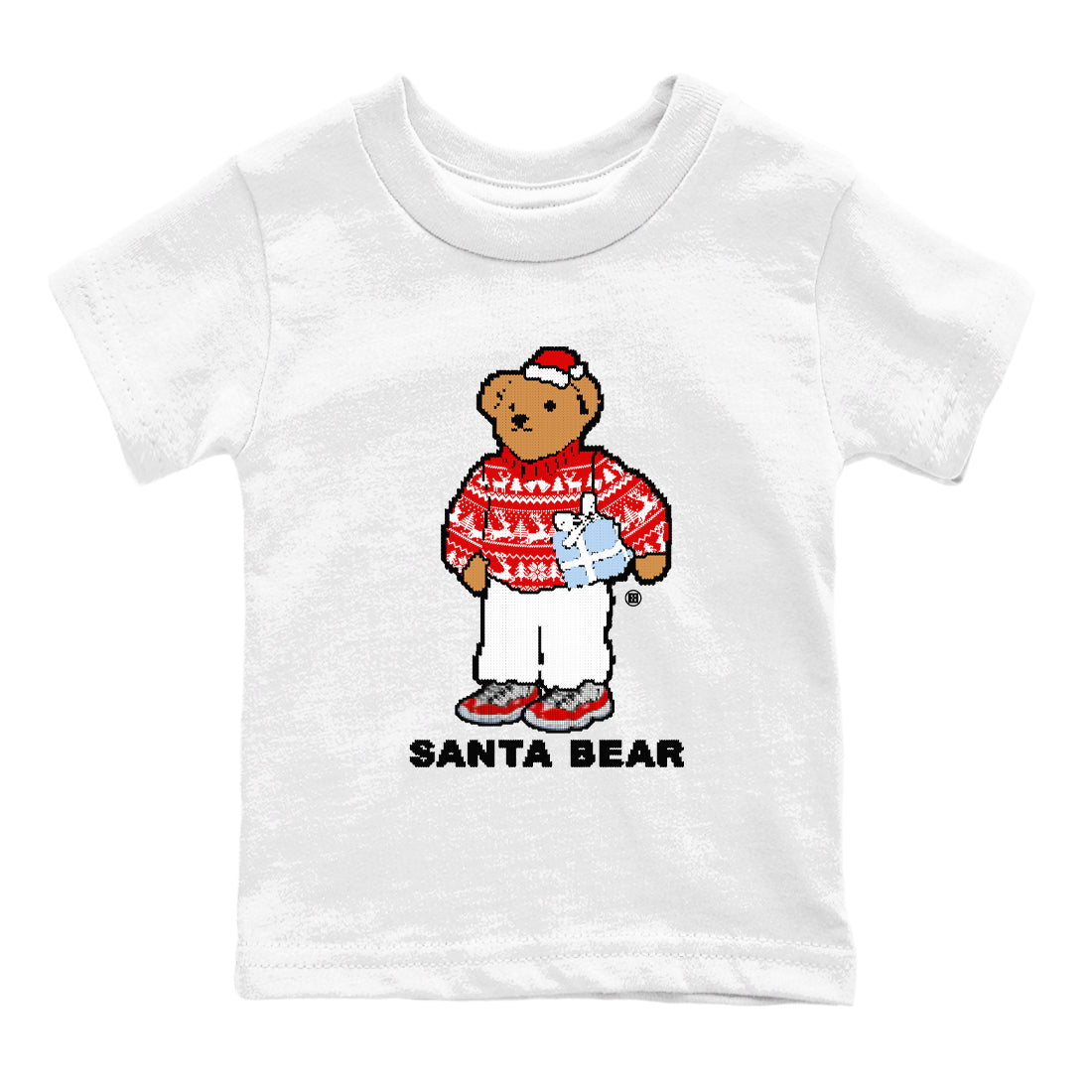Santa Bear snkmatch Tees Kids - Air Jordan 11 Cherry