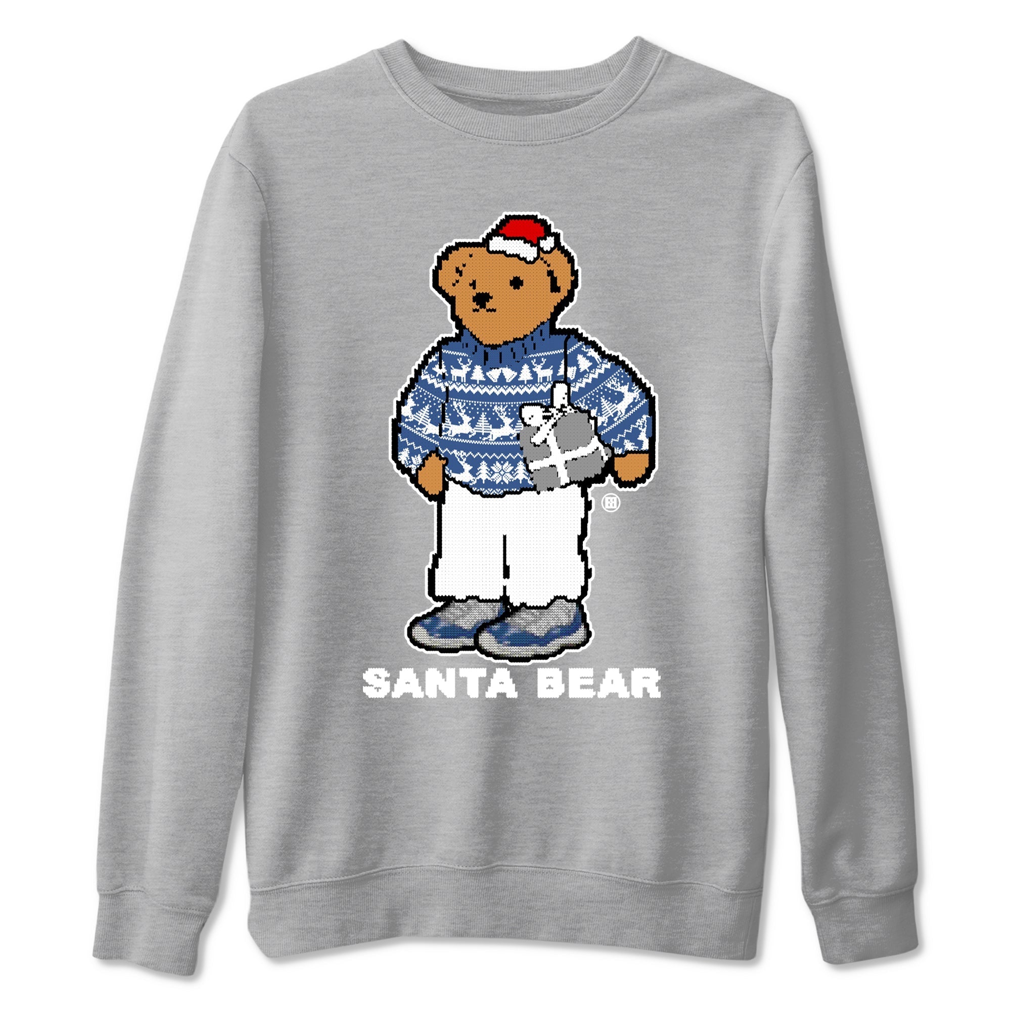 Santa Bear snkmatch Tees - Air Jordan 11 Diffused Blue
