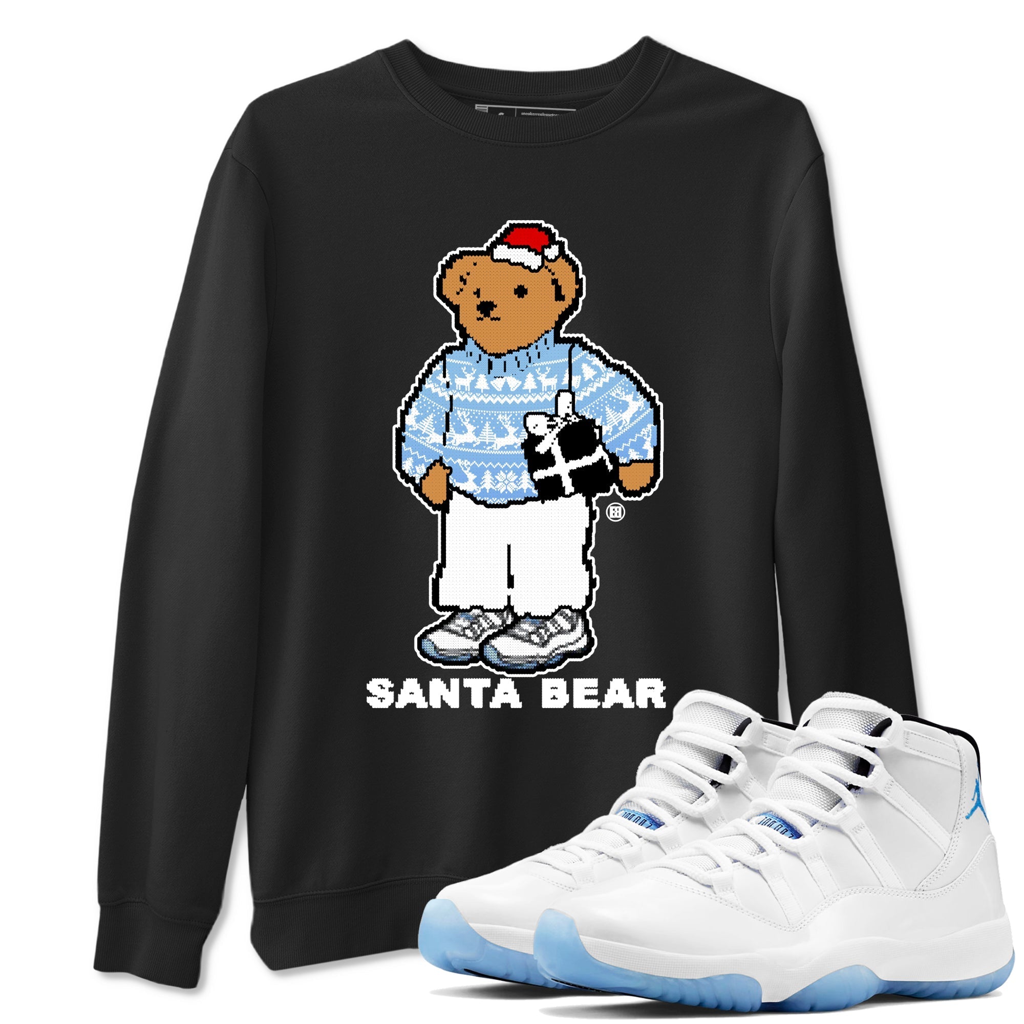 Santa Bear snkmatch Tees - Air Jordan 11 Legend Blue