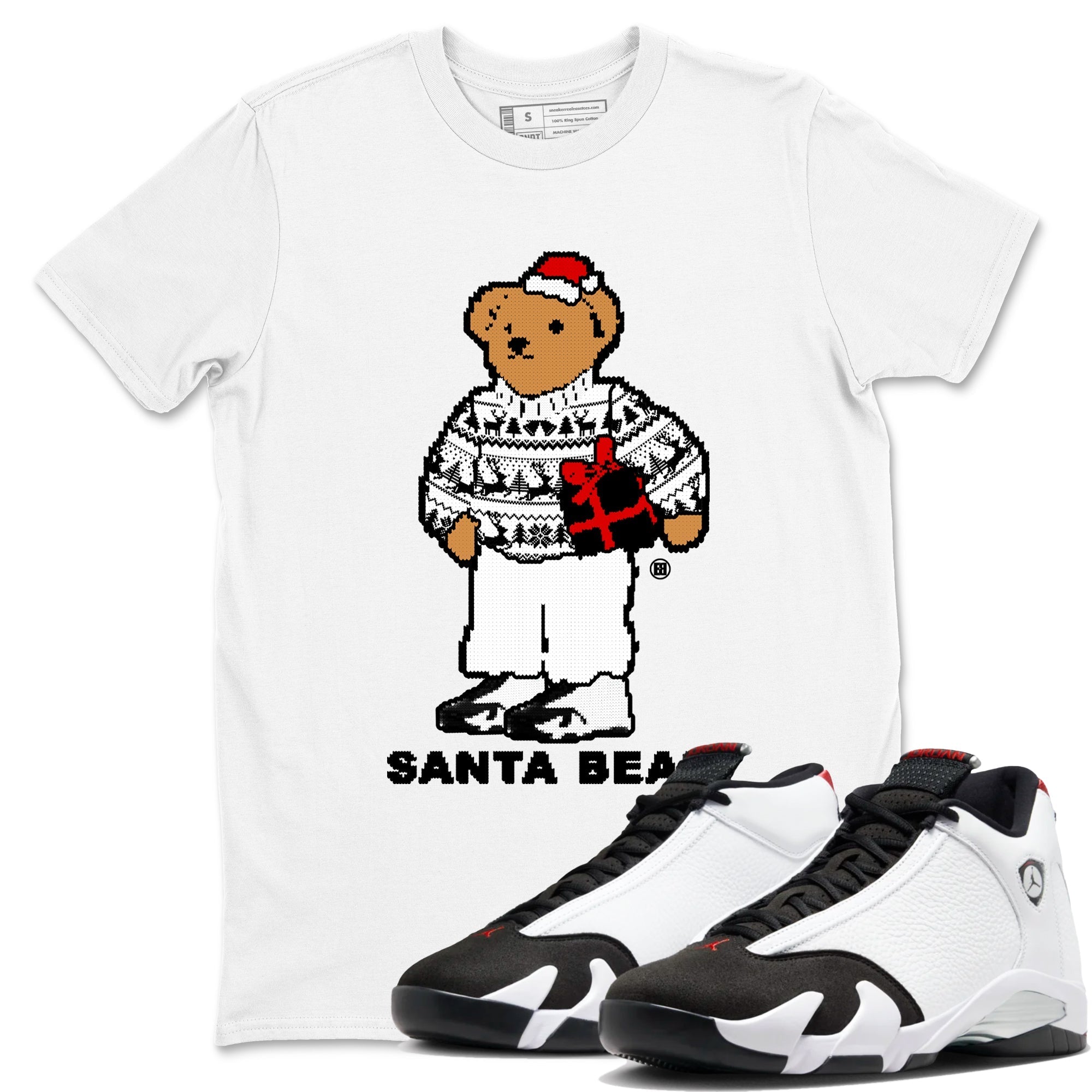 Santa Bear snkmatch Tees - Air Jordan 14 Black Toe