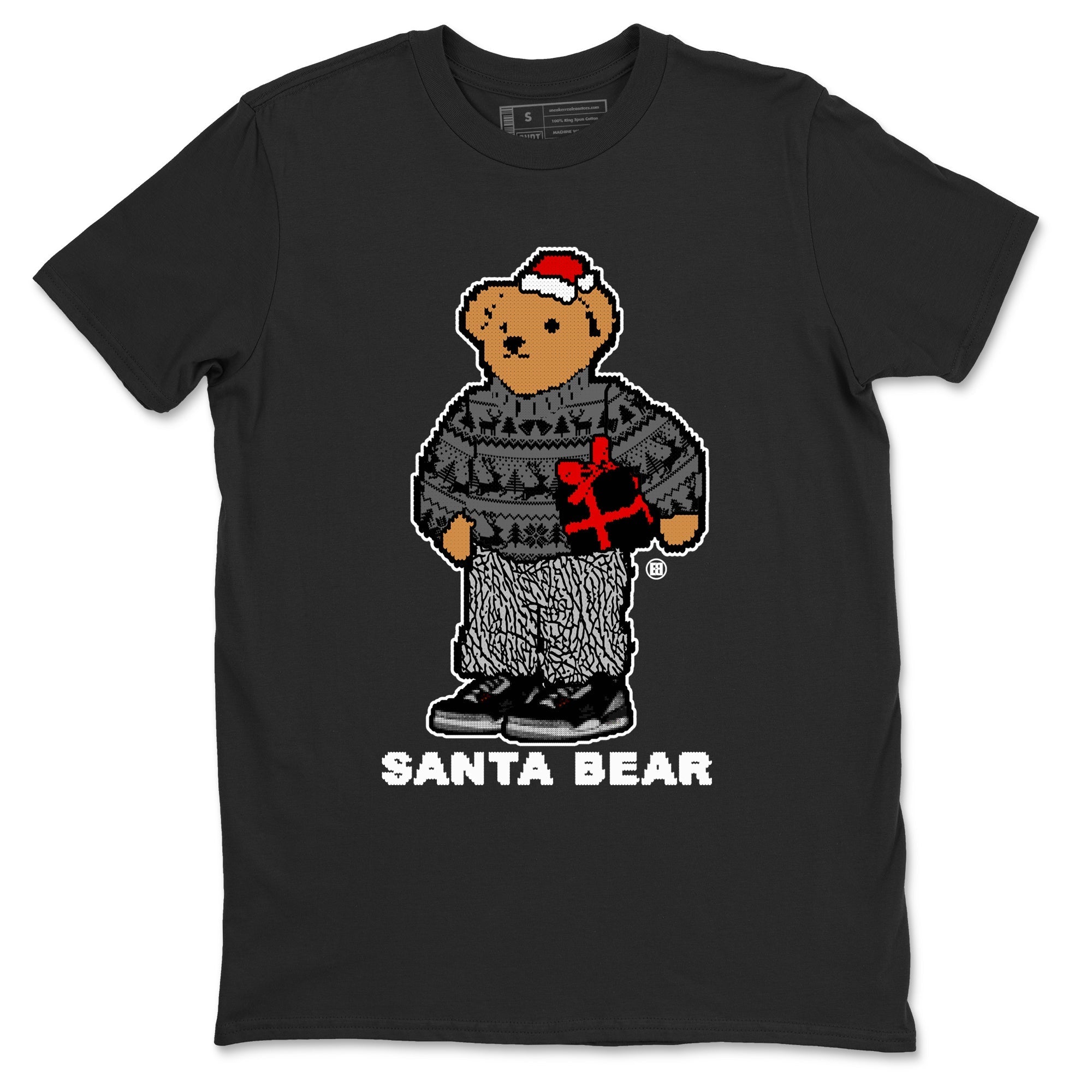 Santa Bear snkmatch Tees - Air Jordan 3 Black Cement