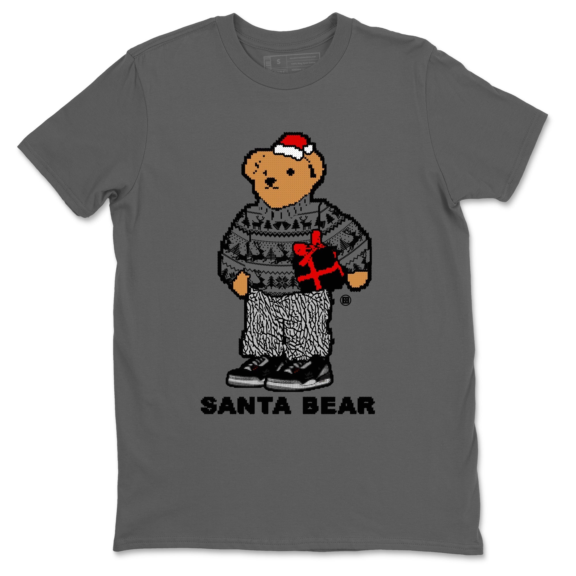 Santa Bear snkmatch Tees - Air Jordan 3 Black Cement