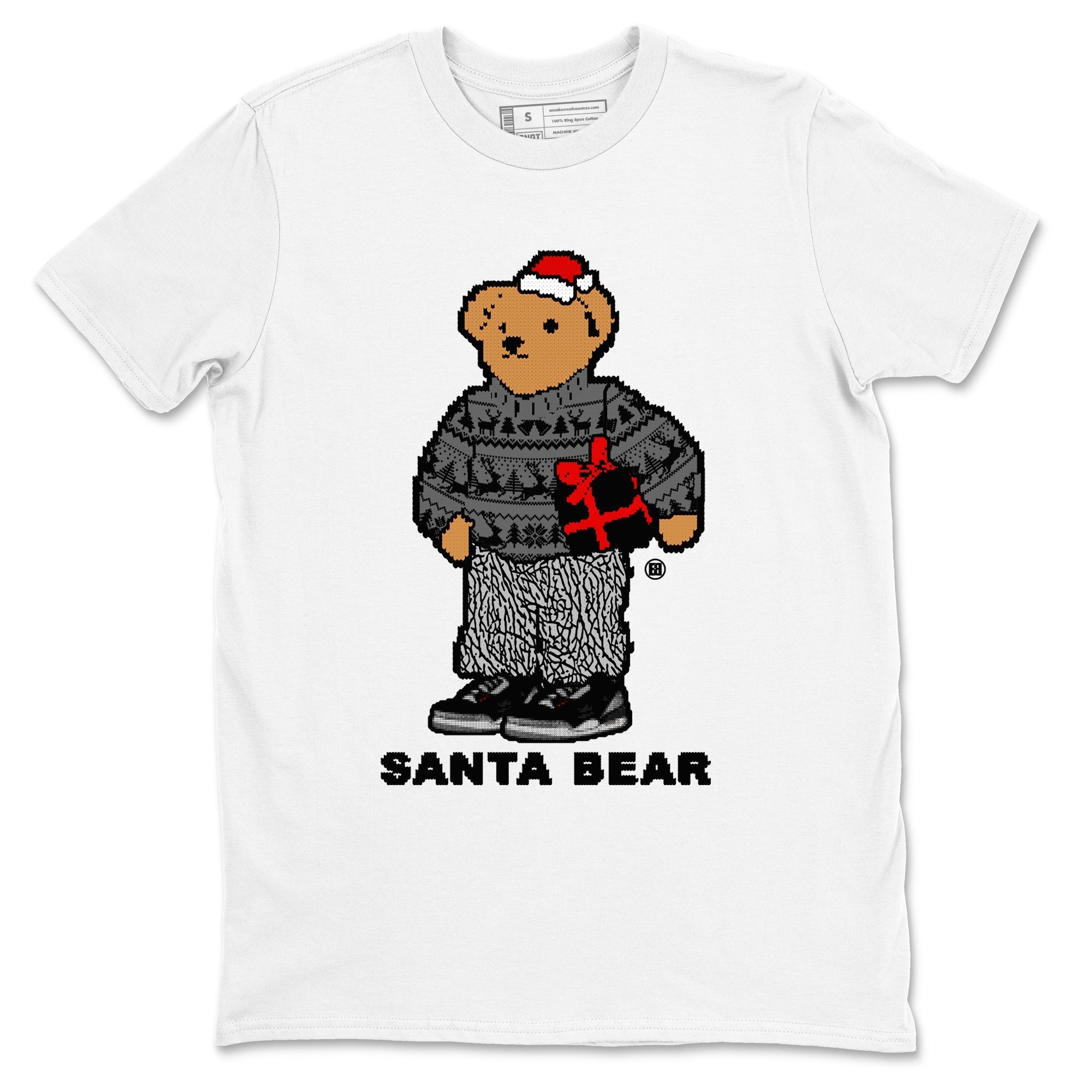 Santa Bear snkmatch Tees - Air Jordan 3 Black Cement