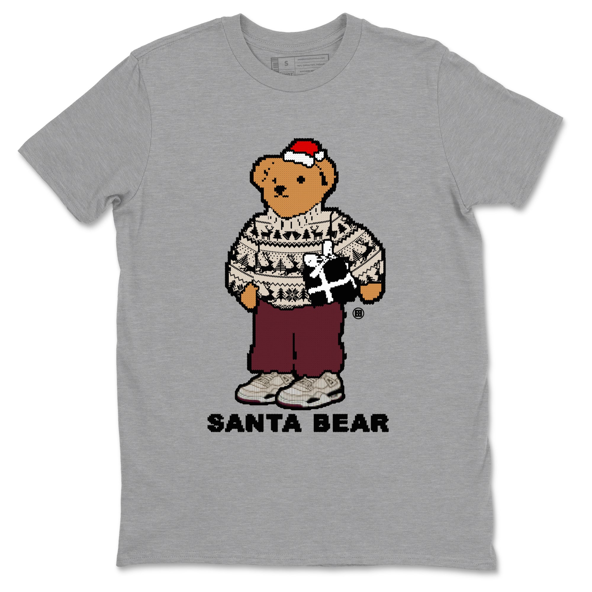Santa Bear snkmatch Tees - Air Jordan 4 A Ma Maniere x Fossil Stone