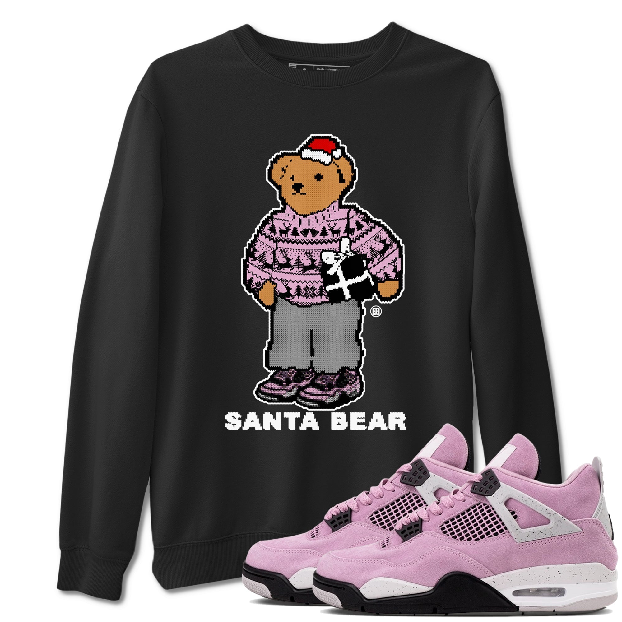 Santa Bear snkmatch Tees - Air Jordan 4 Orchid