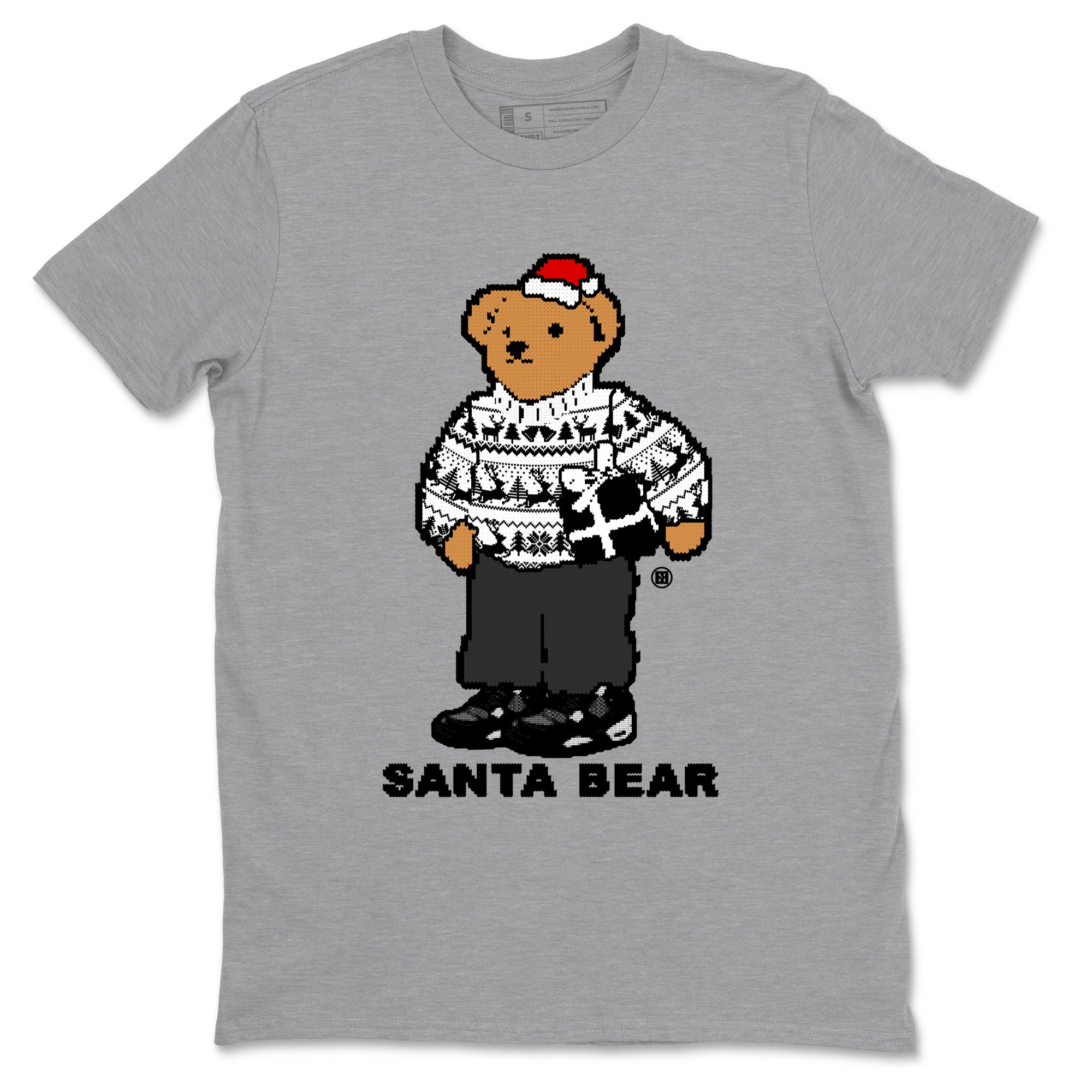 Santa Bear snkmatch Tees - Air Jordan 4 White Thunder