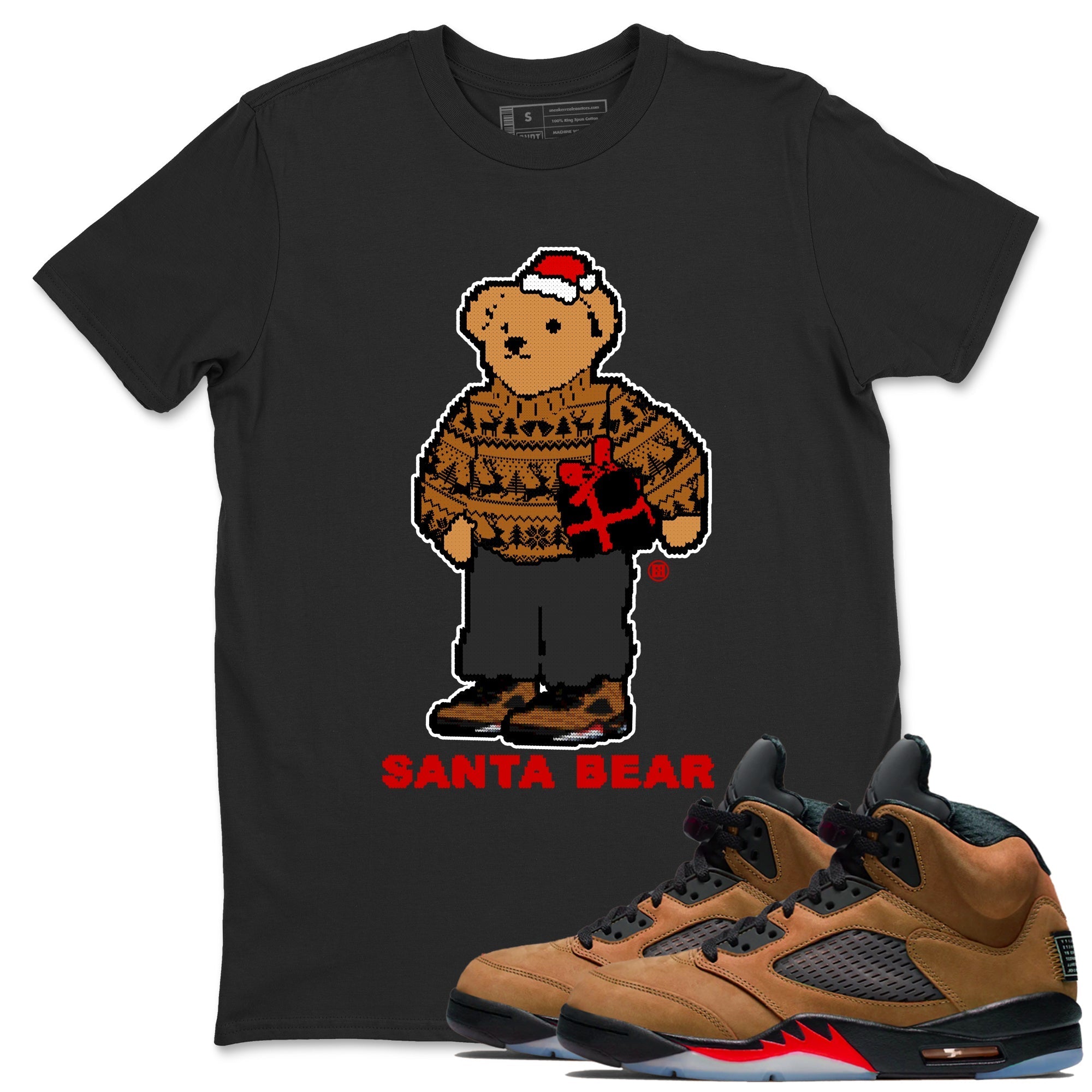 Santa Bear snkmatch Tees - Air Jordan 5 Archaeo Brown