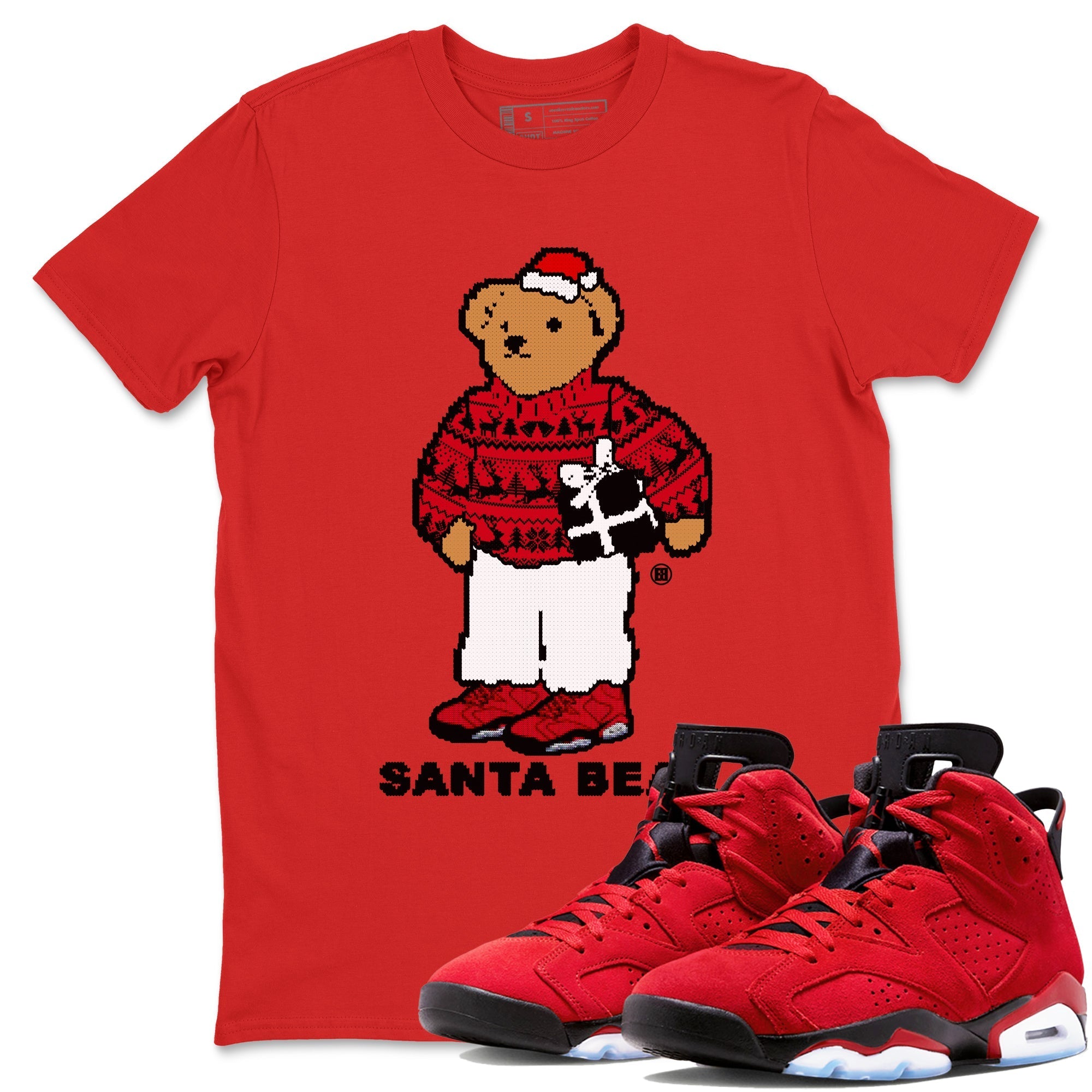 Santa Bear snkmatch Tees - Air Jordan 6 Toro Bravo