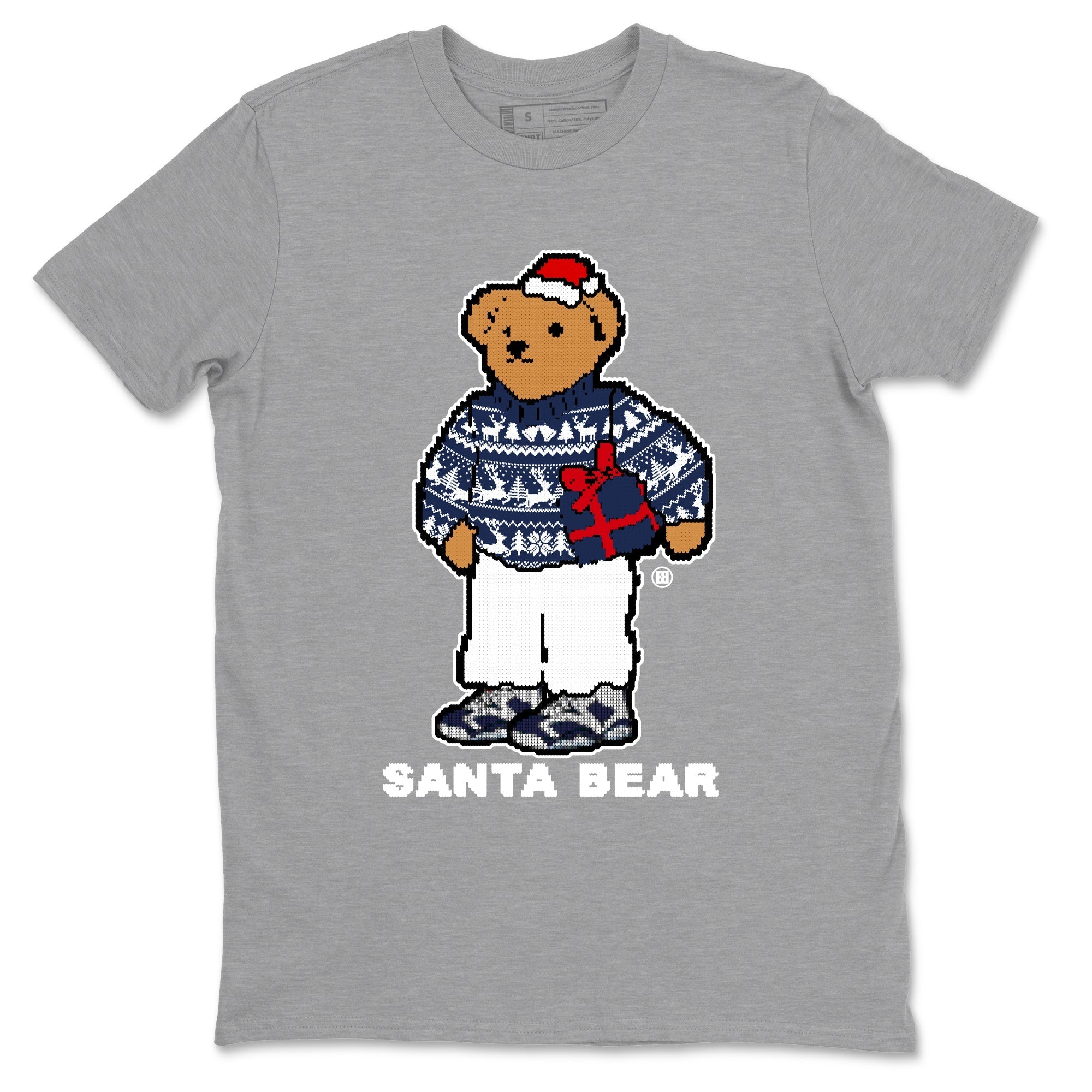 Santa Bear snkmatch Tees - Air Jordan 6 White And Midnight Navy