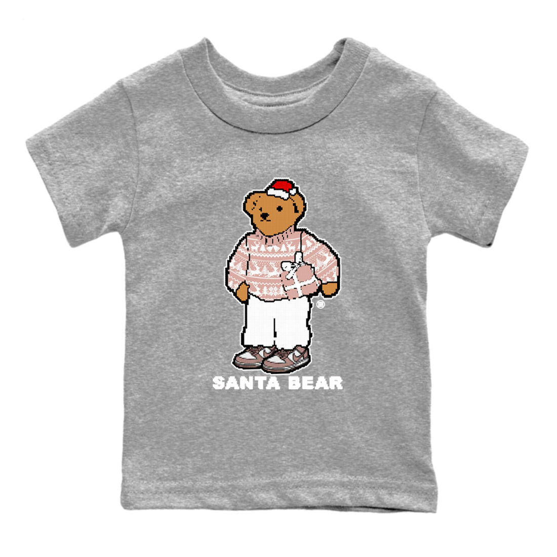 Santa Bear snkmatch Tees Kids - Dunk Rose Whisper