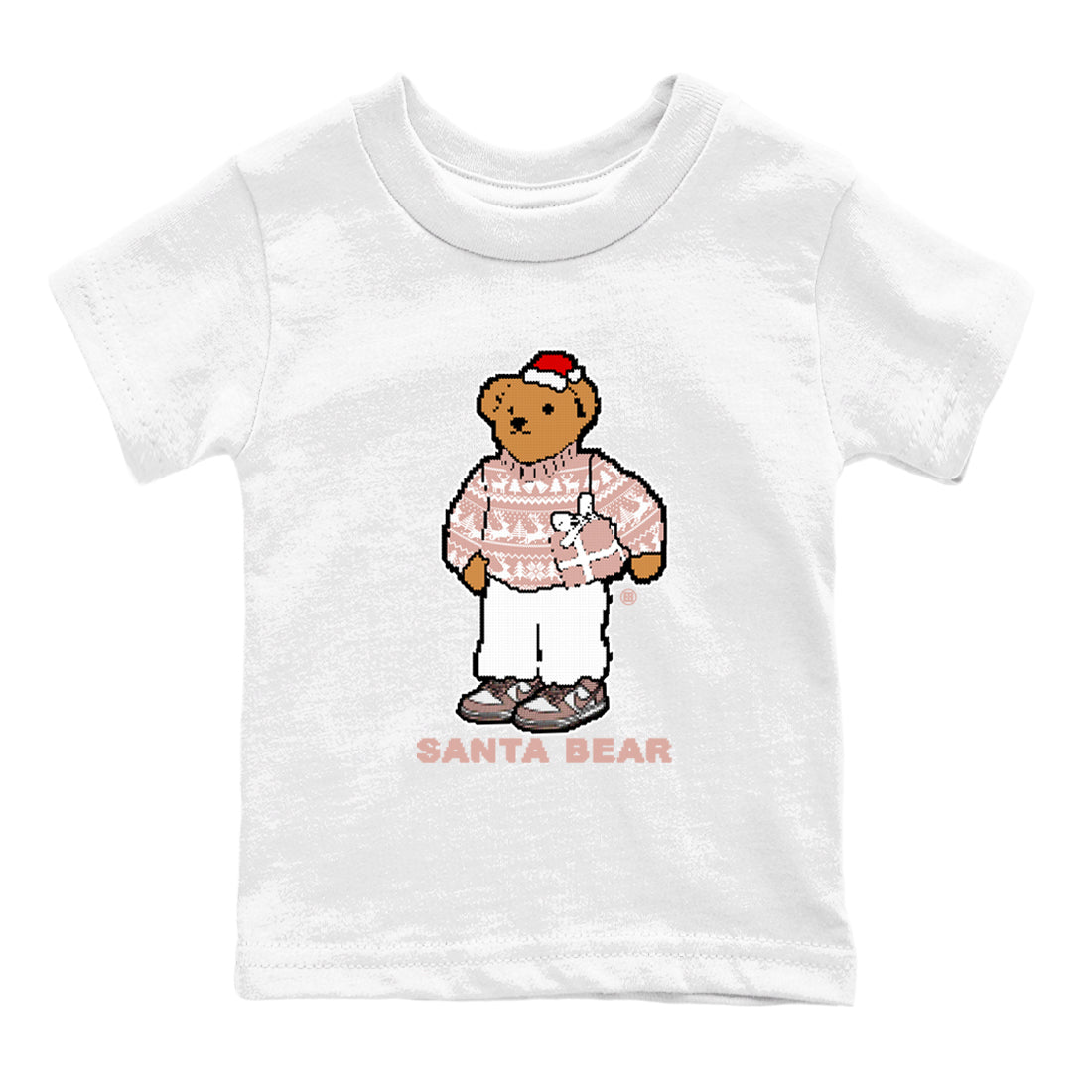 Santa Bear snkmatch Tees Kids - Dunk Rose Whisper