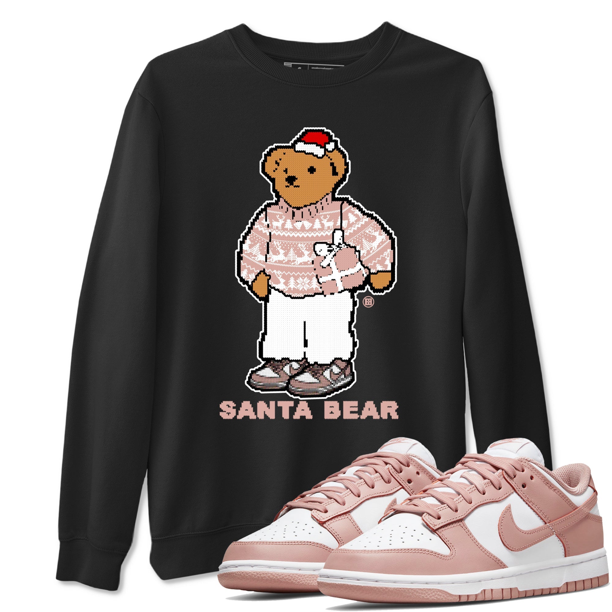 Santa Bear snkmatch Tees - Dunk Rose Whisper