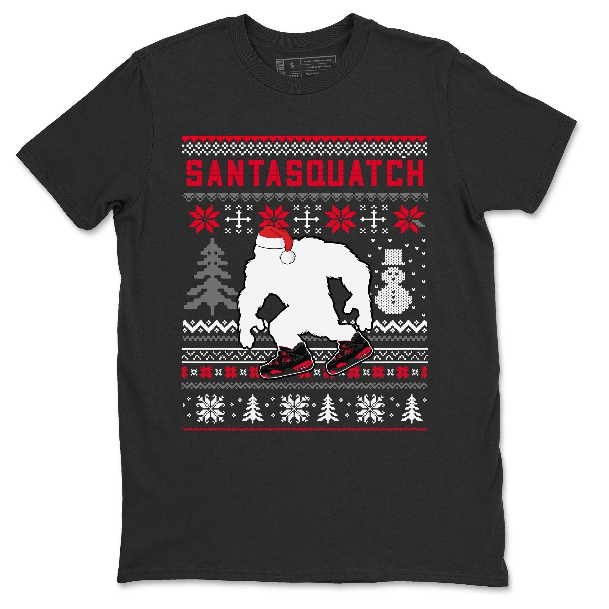 Santa Squatch Unisex Tops - Air Jordan 4 Red Thunder