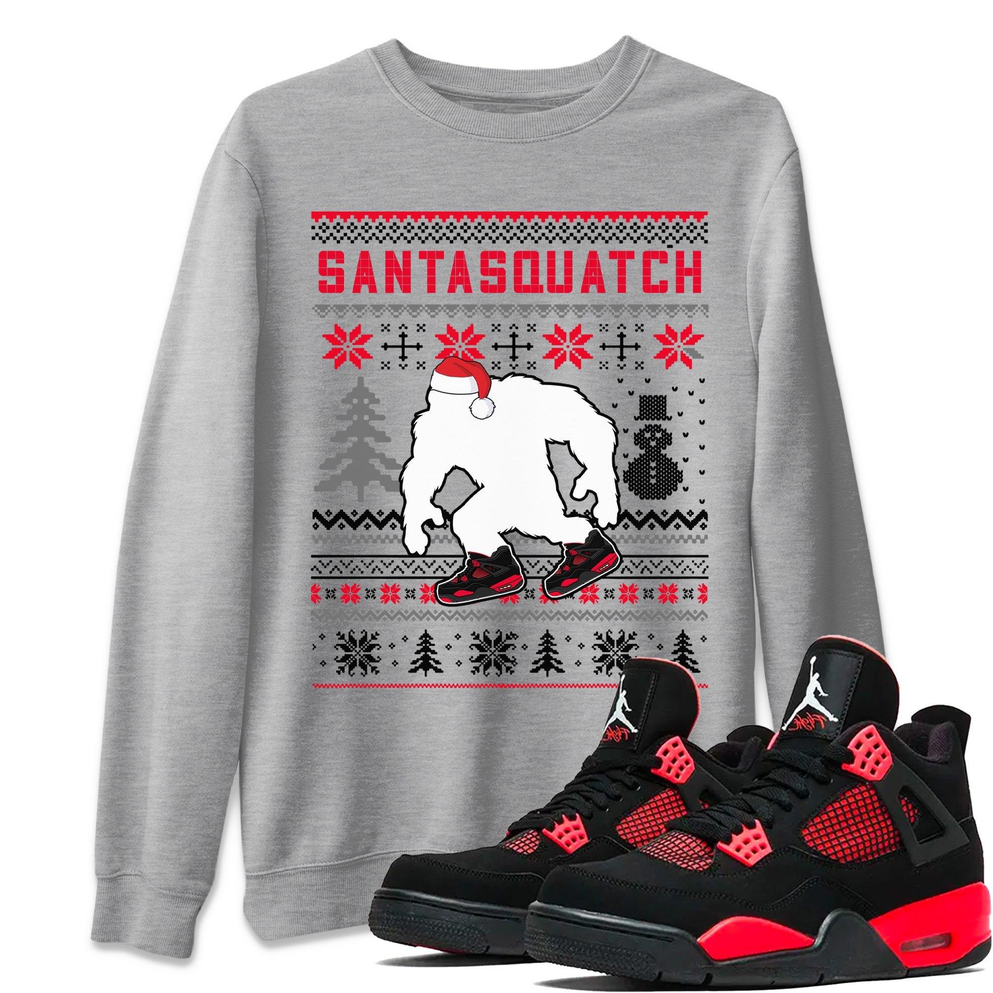 Santa Squatch Unisex Tops - Air Jordan 4 Red Thunder