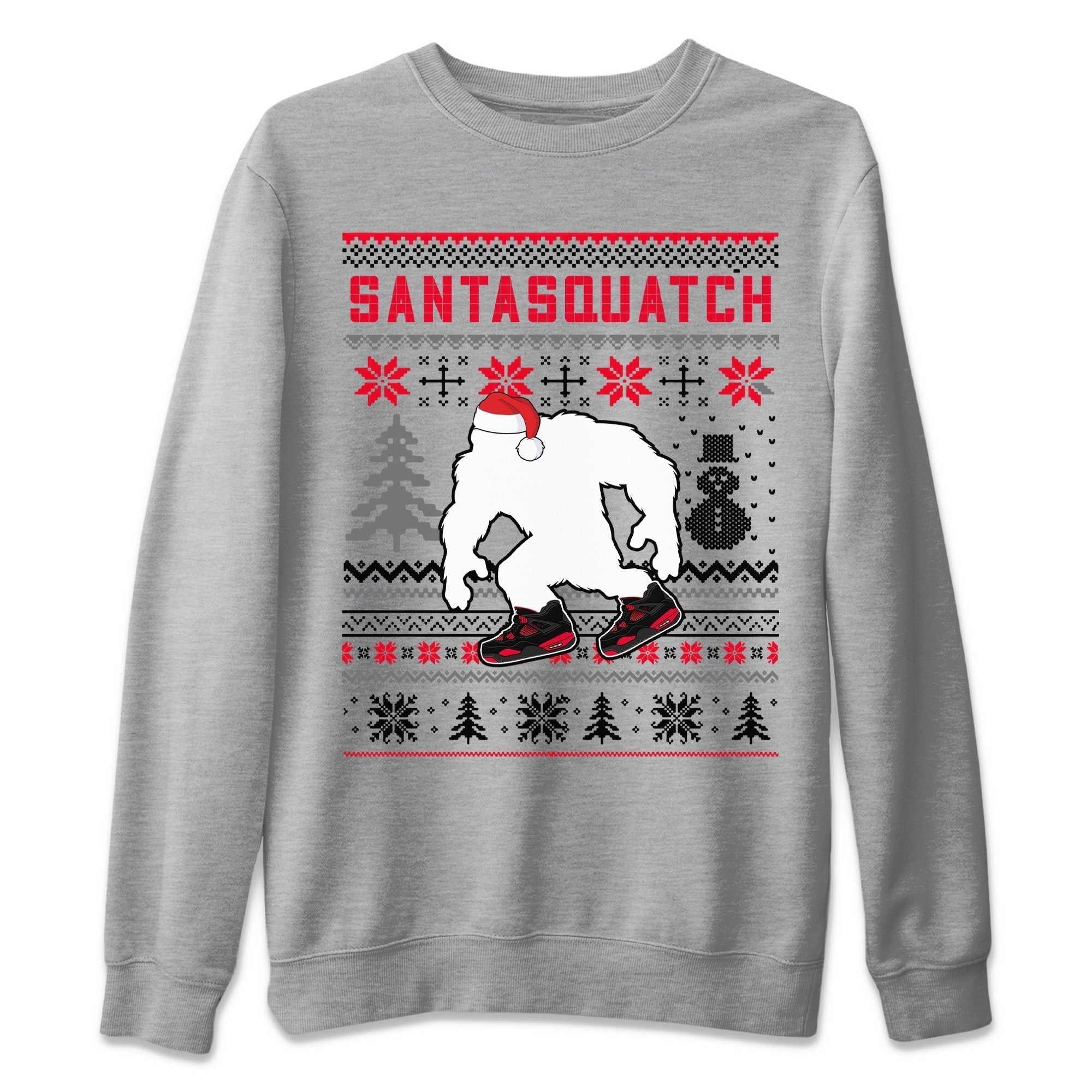 Santa Squatch Unisex Tops - Air Jordan 4 Red Thunder