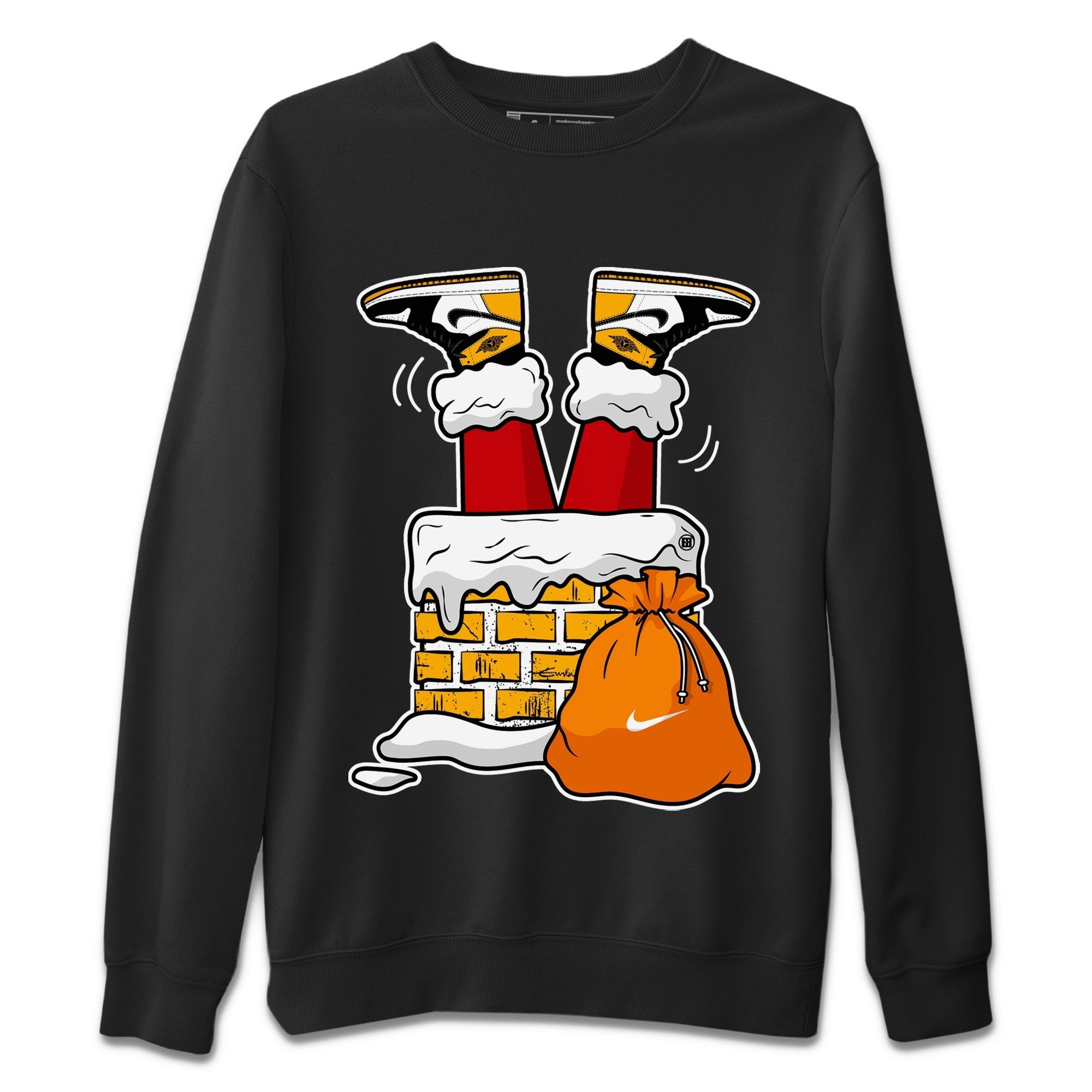 Santa Stuck In Chimney Unisex Tops - Air Jordan 1 Taxi