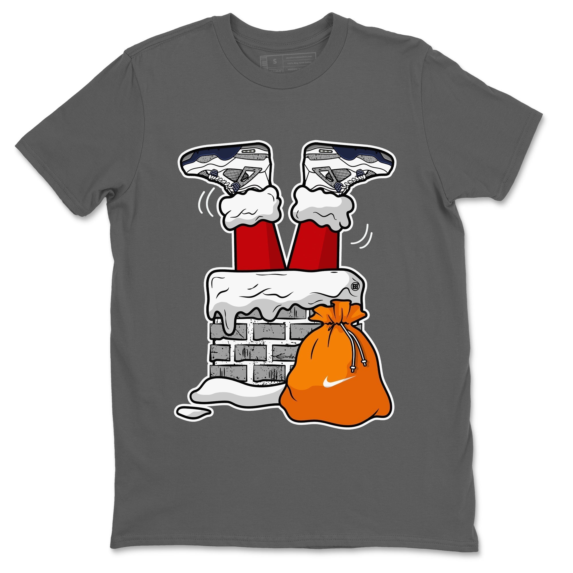 Santa Stuck In Chimney Unisex Tops - Air Jordan 4 Midnight Navy