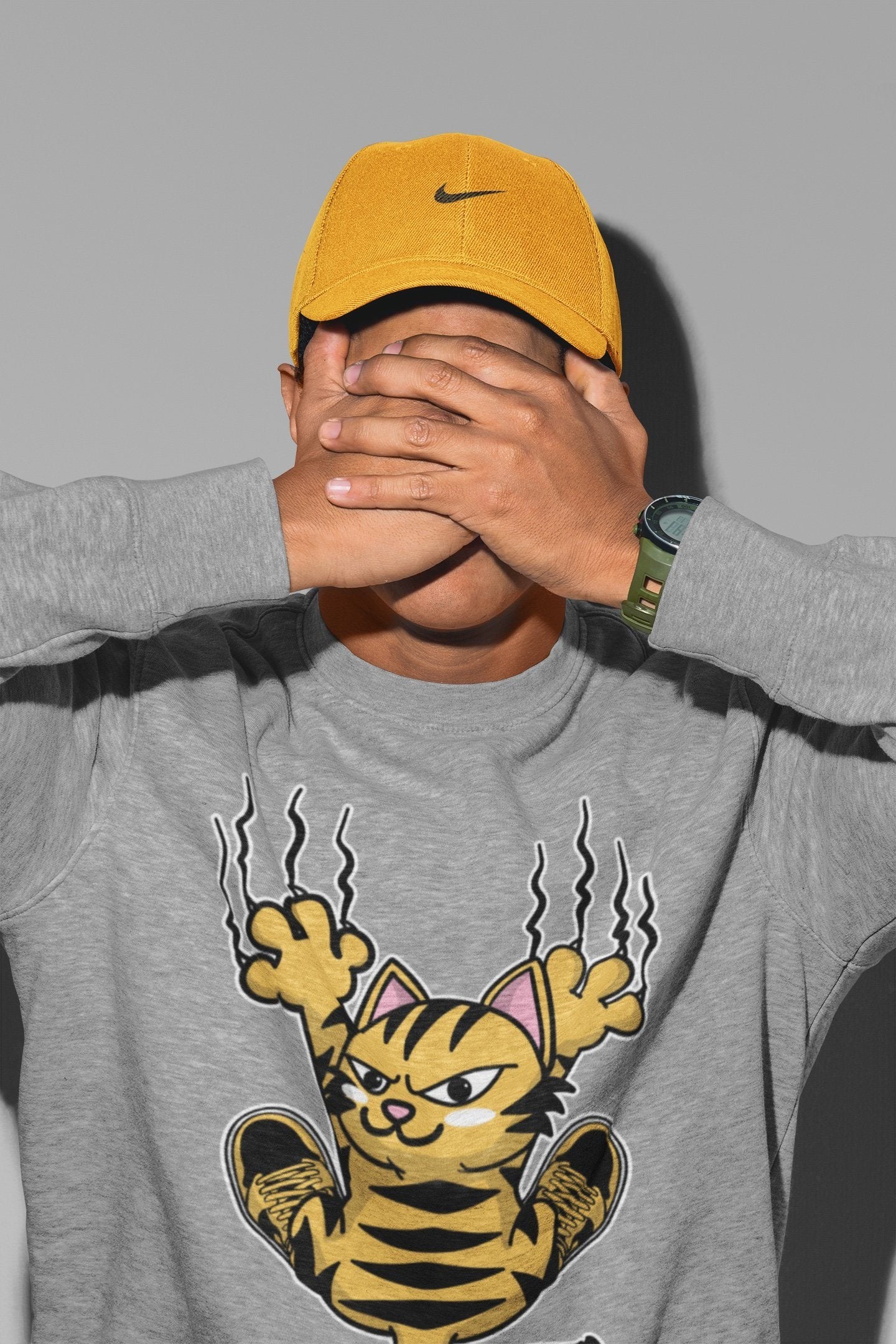 Scratching Cat Unisex Tops - Air Jordan 1 Pollen