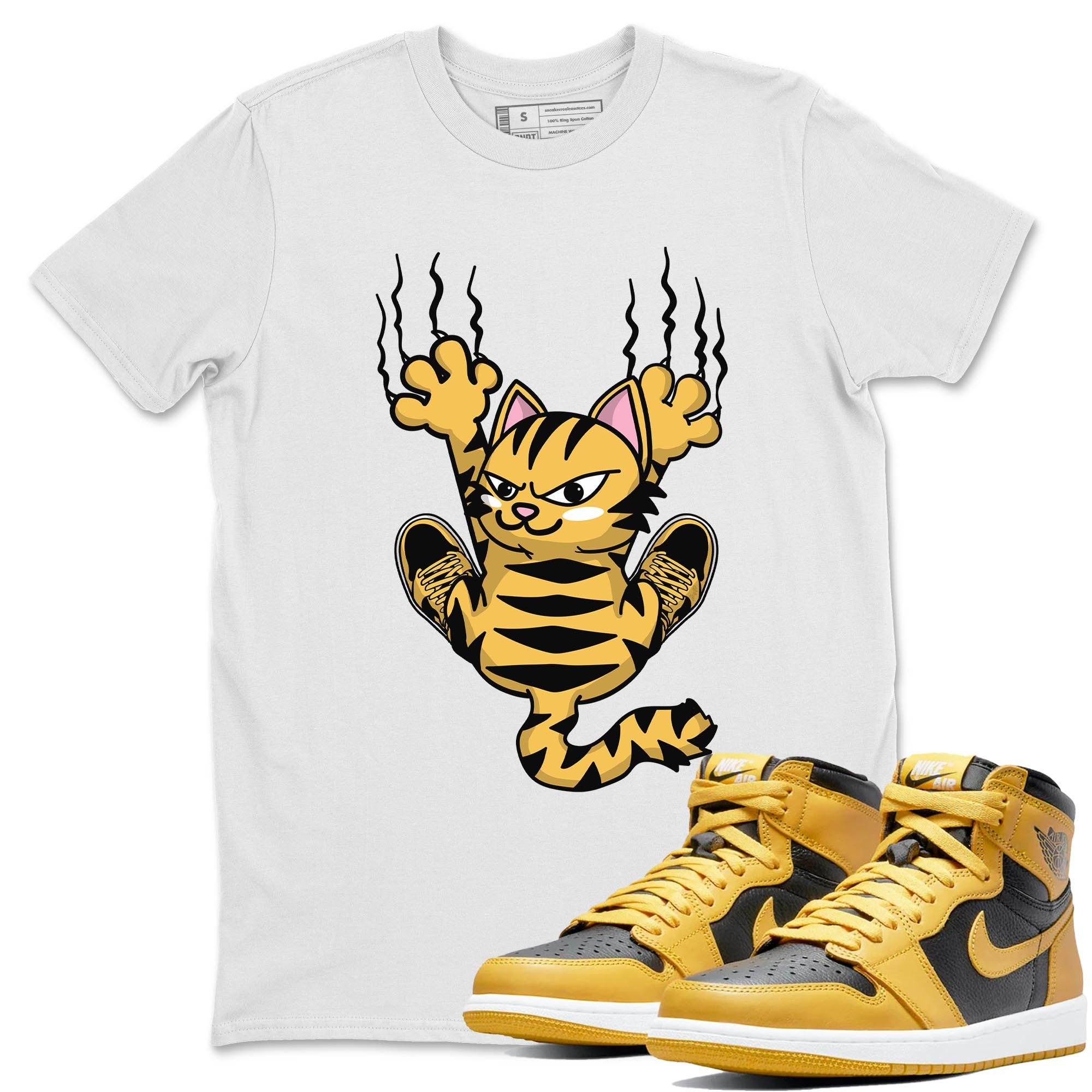 Scratching Cat Unisex Tops - Air Jordan 1 Pollen