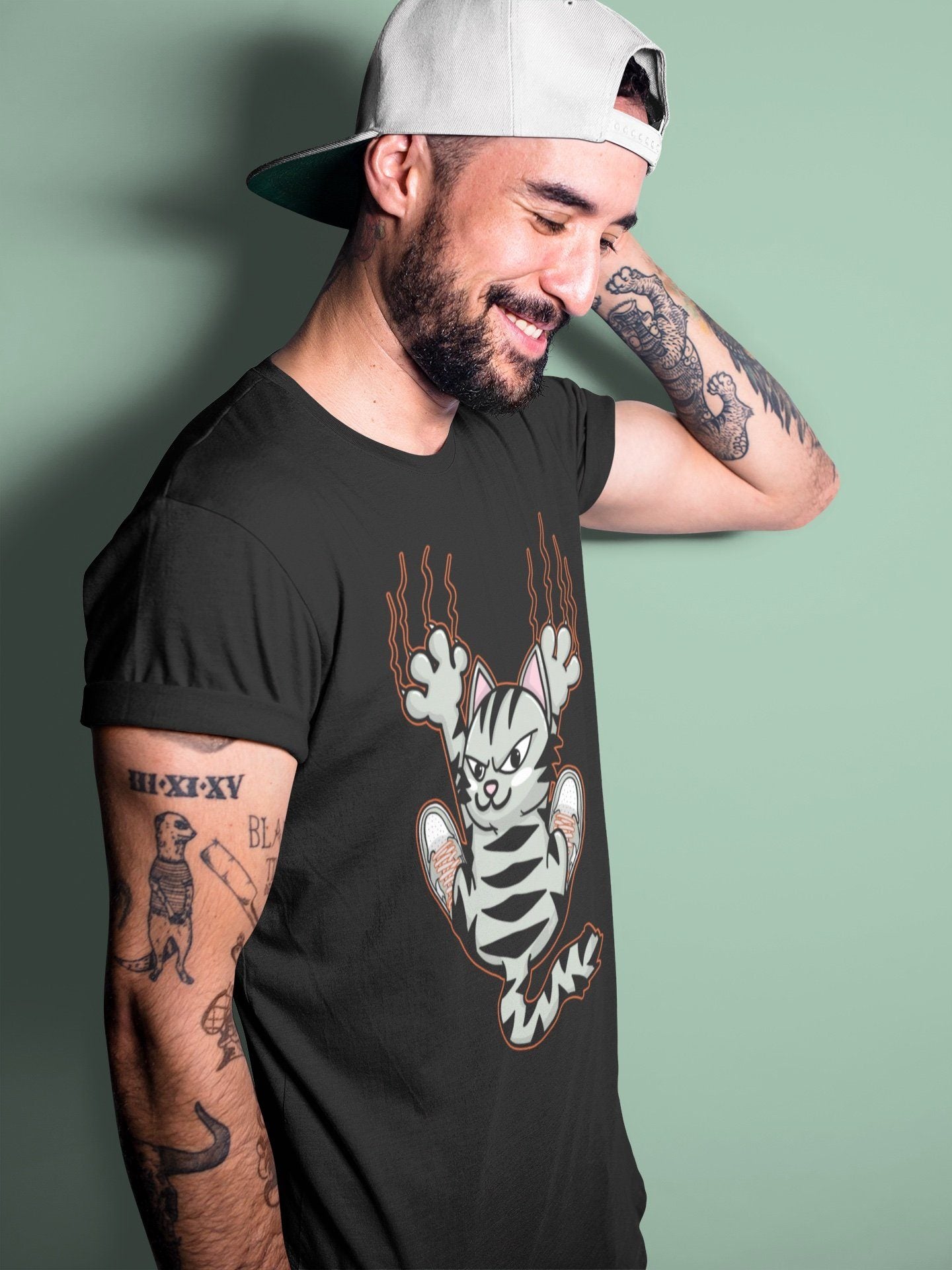 Scratching Cat Unisex Tops - Air Jordan 1 Seafoam