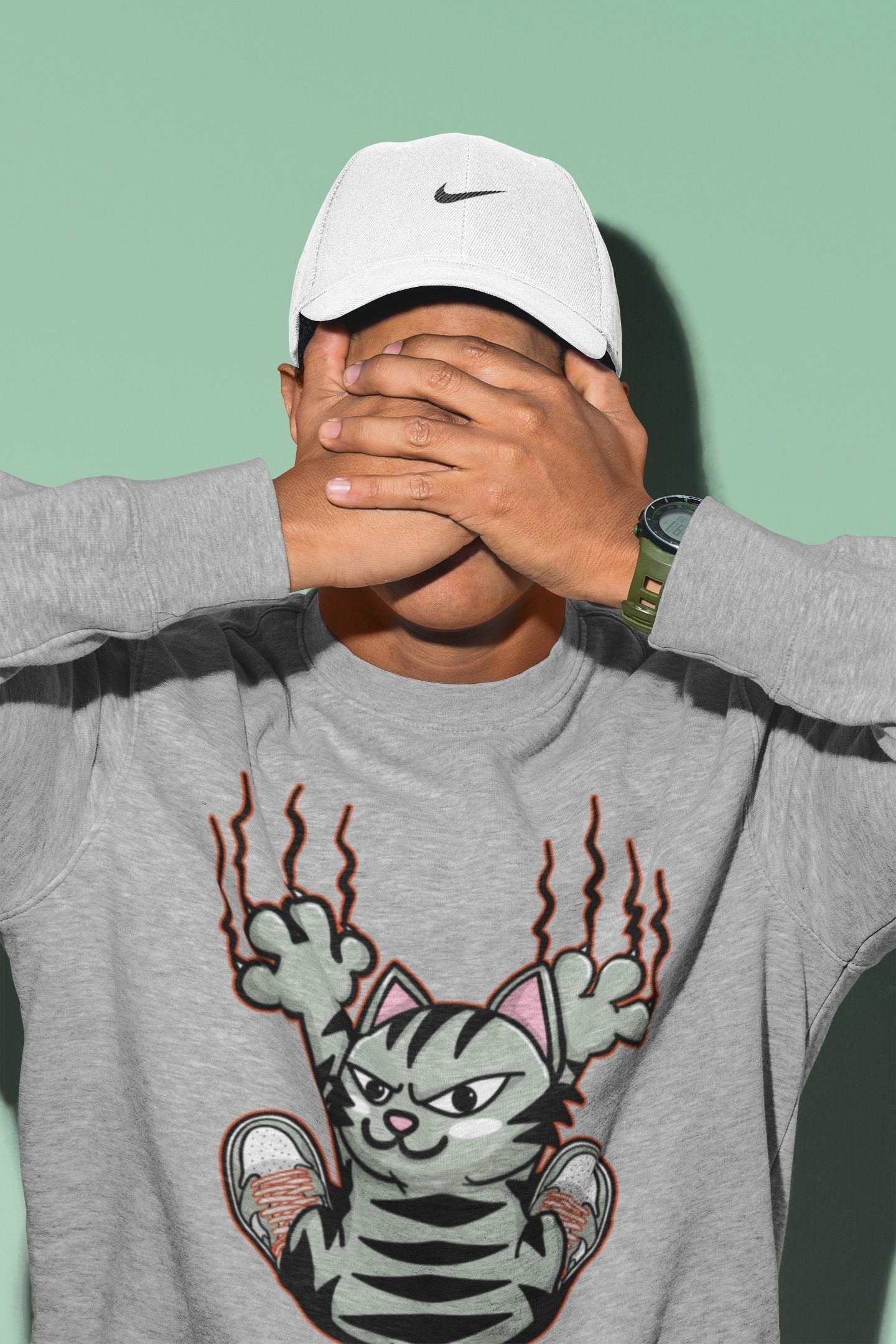 Scratching Cat Unisex Tops - Air Jordan 1 Seafoam