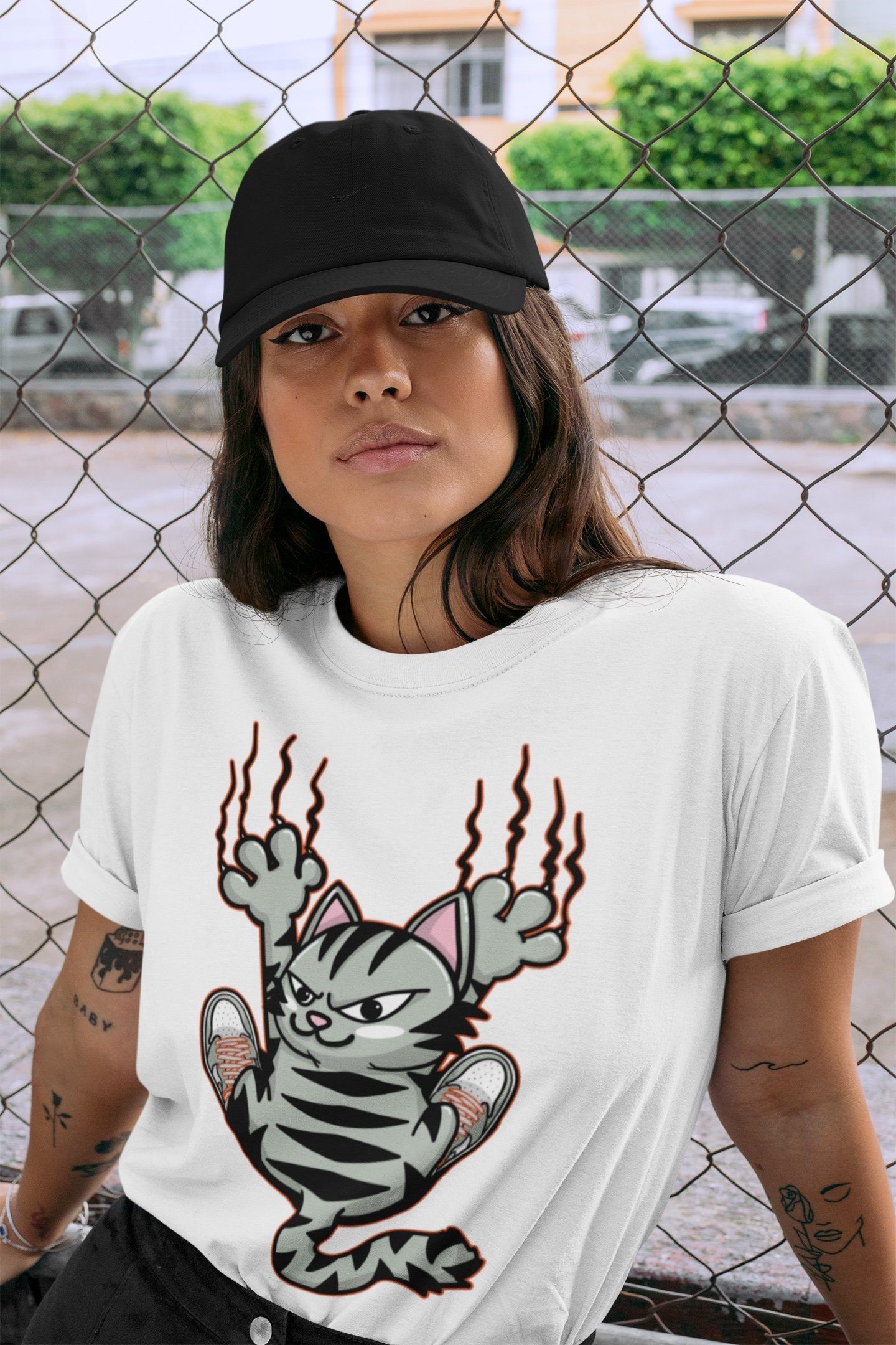 Scratching Cat Unisex Tops - Air Jordan 1 Seafoam