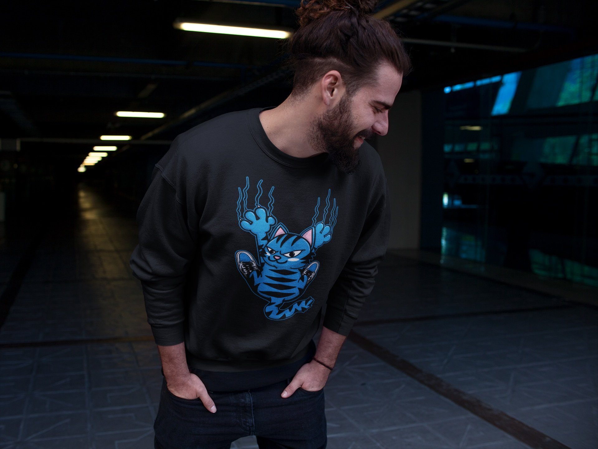 Scratching Cat Unisex Tops - Air Jordan 1 Travis Scott Fragment