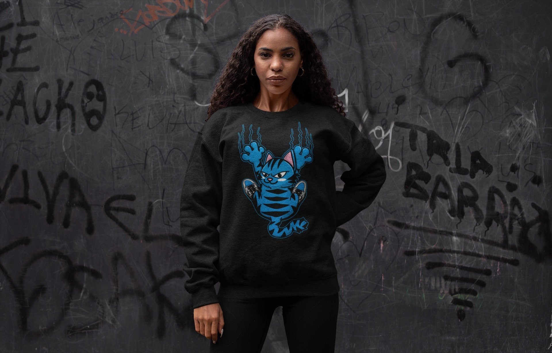 Scratching Cat Unisex Tops - Air Jordan 1 Travis Scott Fragment