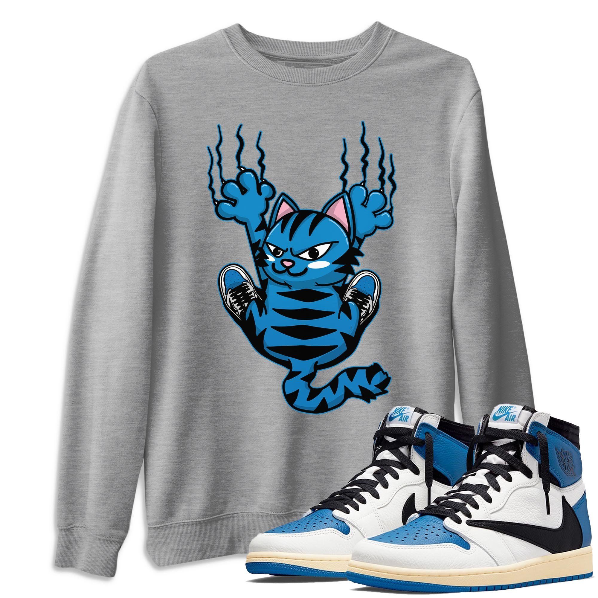 Scratching Cat Unisex Tops - Air Jordan 1 Travis Scott Fragment