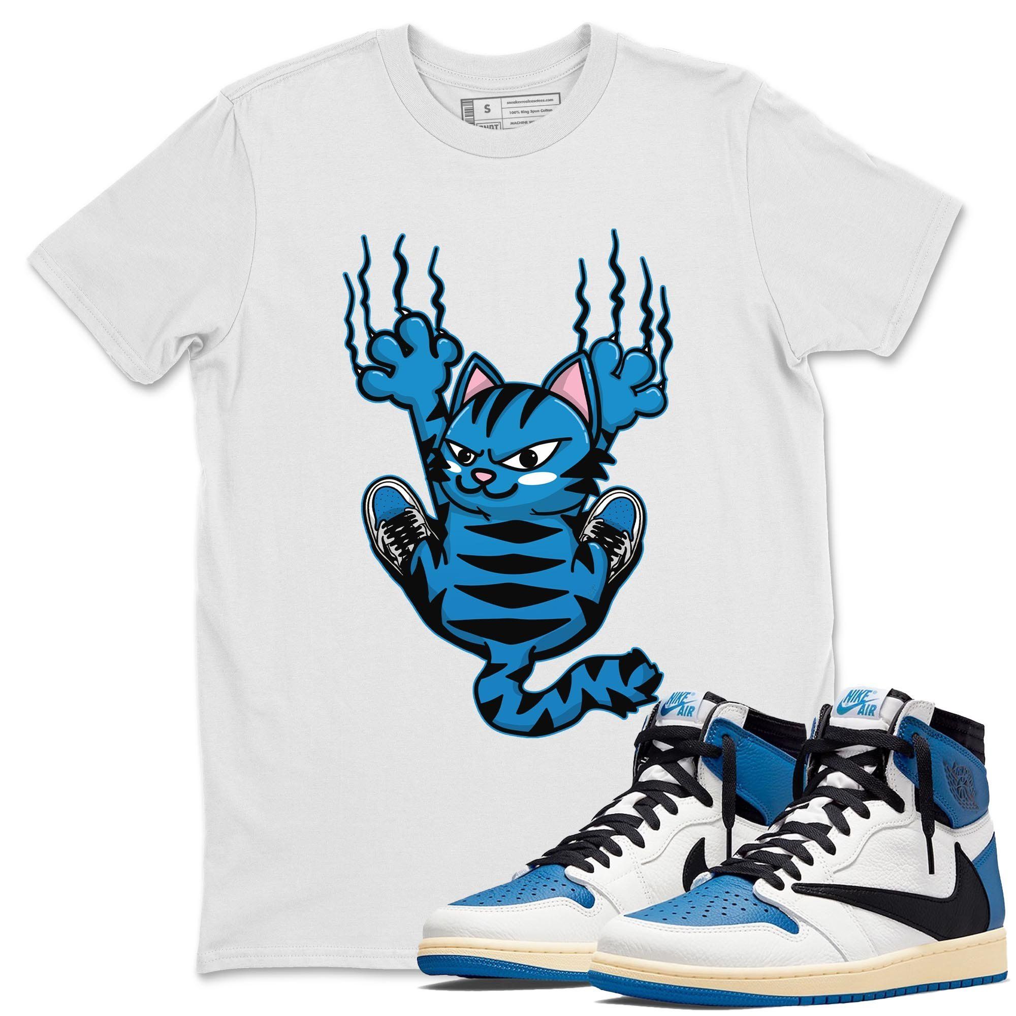 Scratching Cat Unisex Tops - Air Jordan 1 Travis Scott Fragment