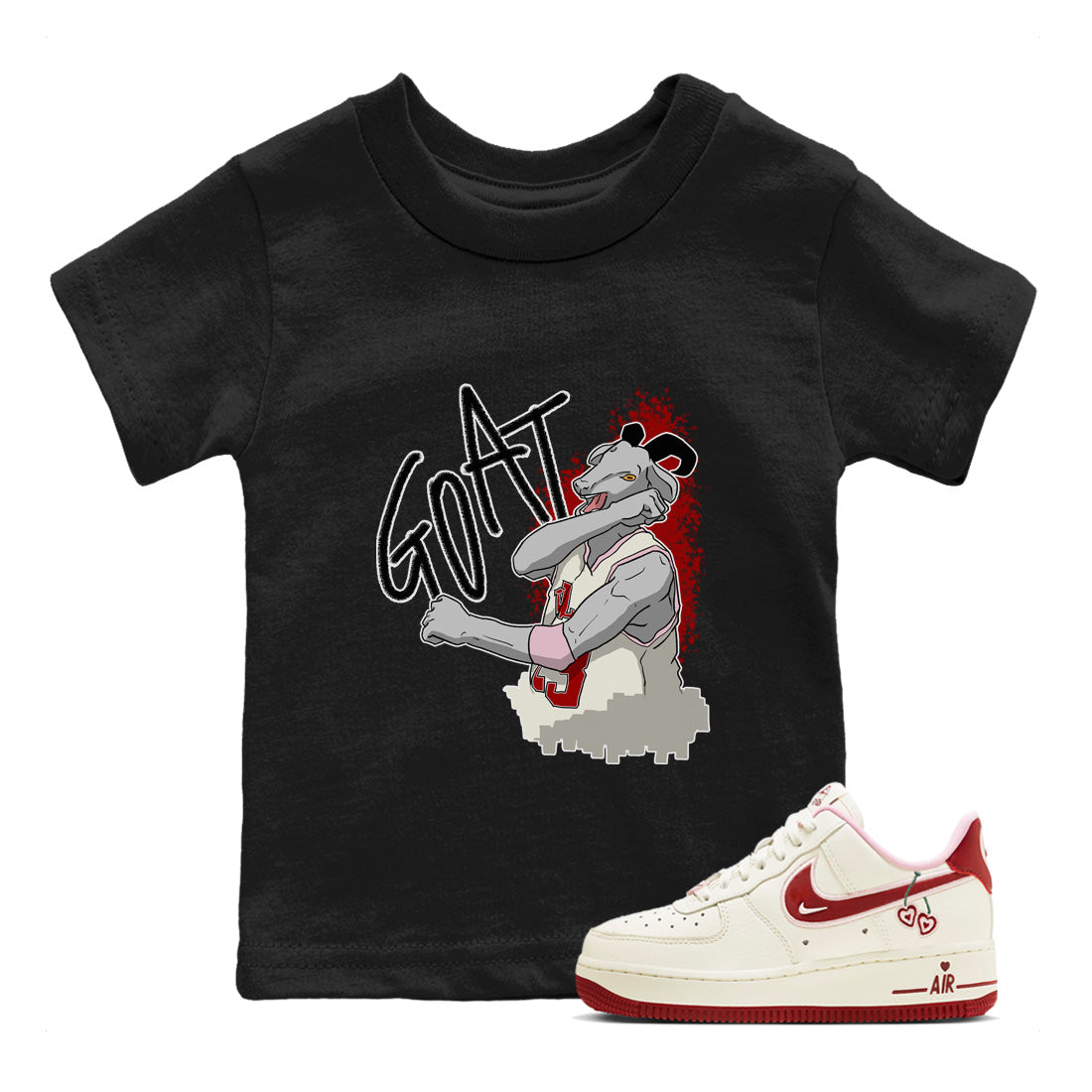Screaming Goat Kids Tops - Air Force 1 Valentines Day