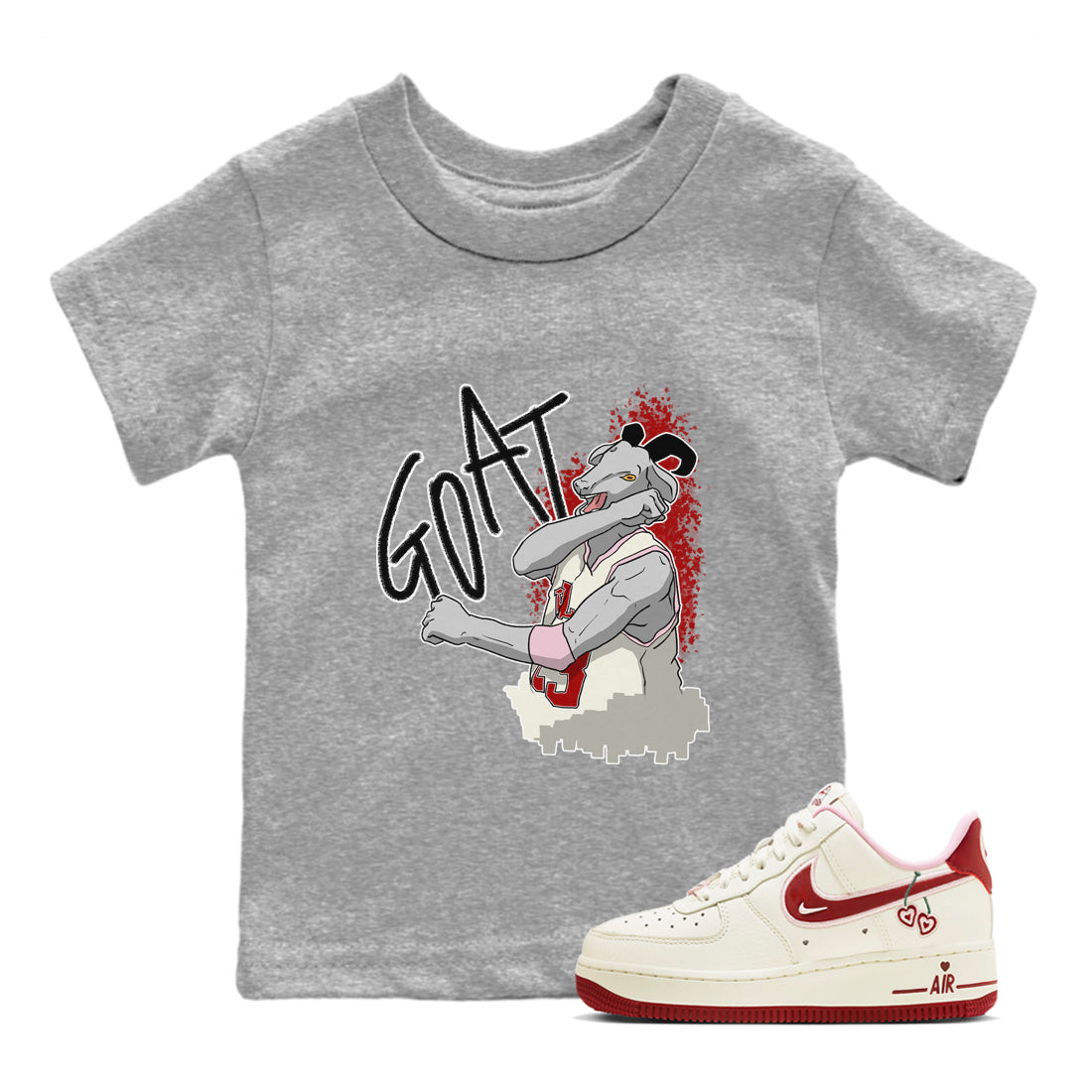 Screaming Goat Kids Tops - Air Force 1 Valentines Day