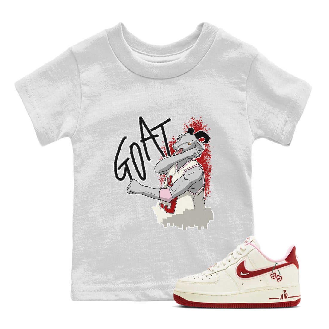 Screaming Goat Kids Tops - Air Force 1 Valentines Day