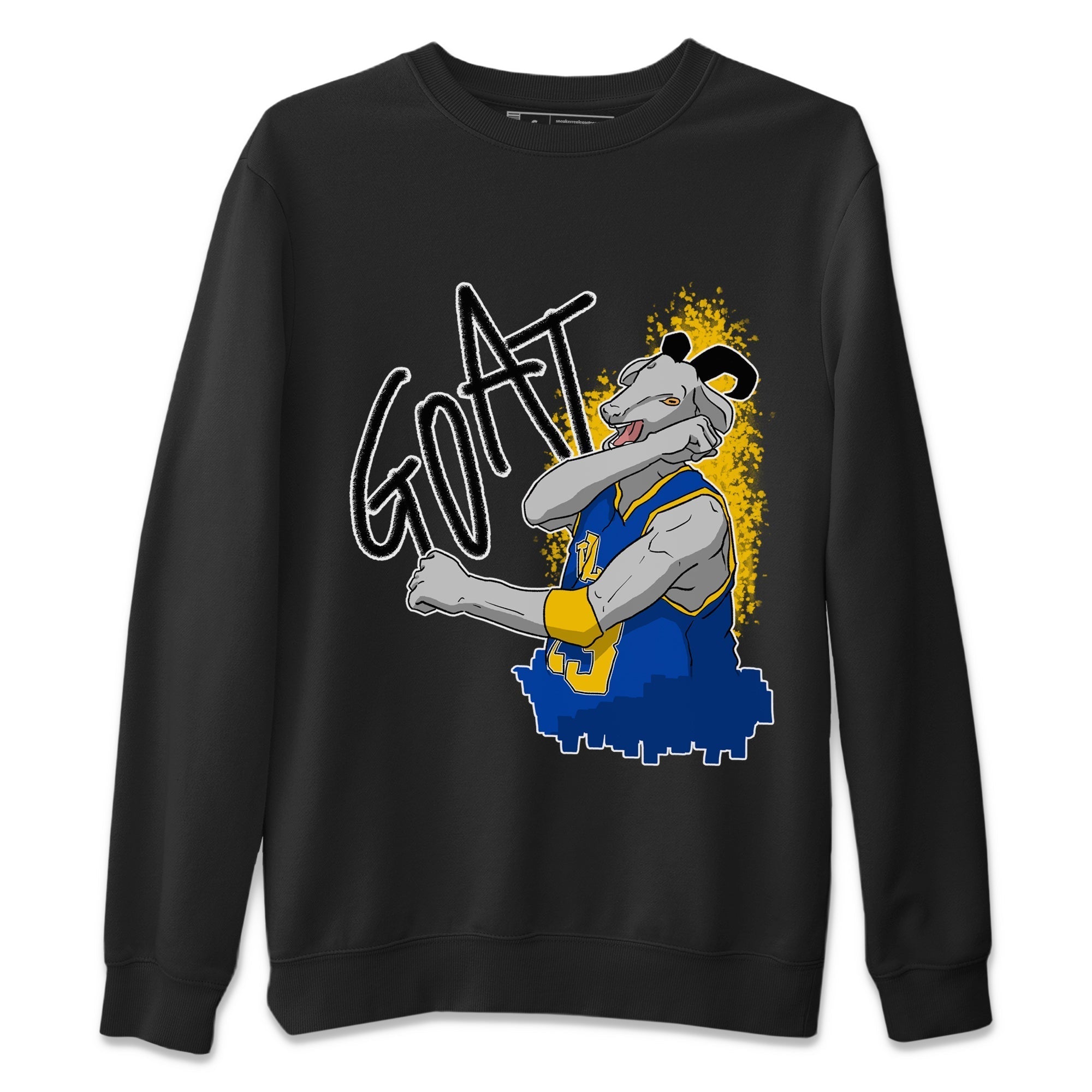 Screaming Goat Unisex Tops - Air Jordan 1 Game Royal Varsity Maize