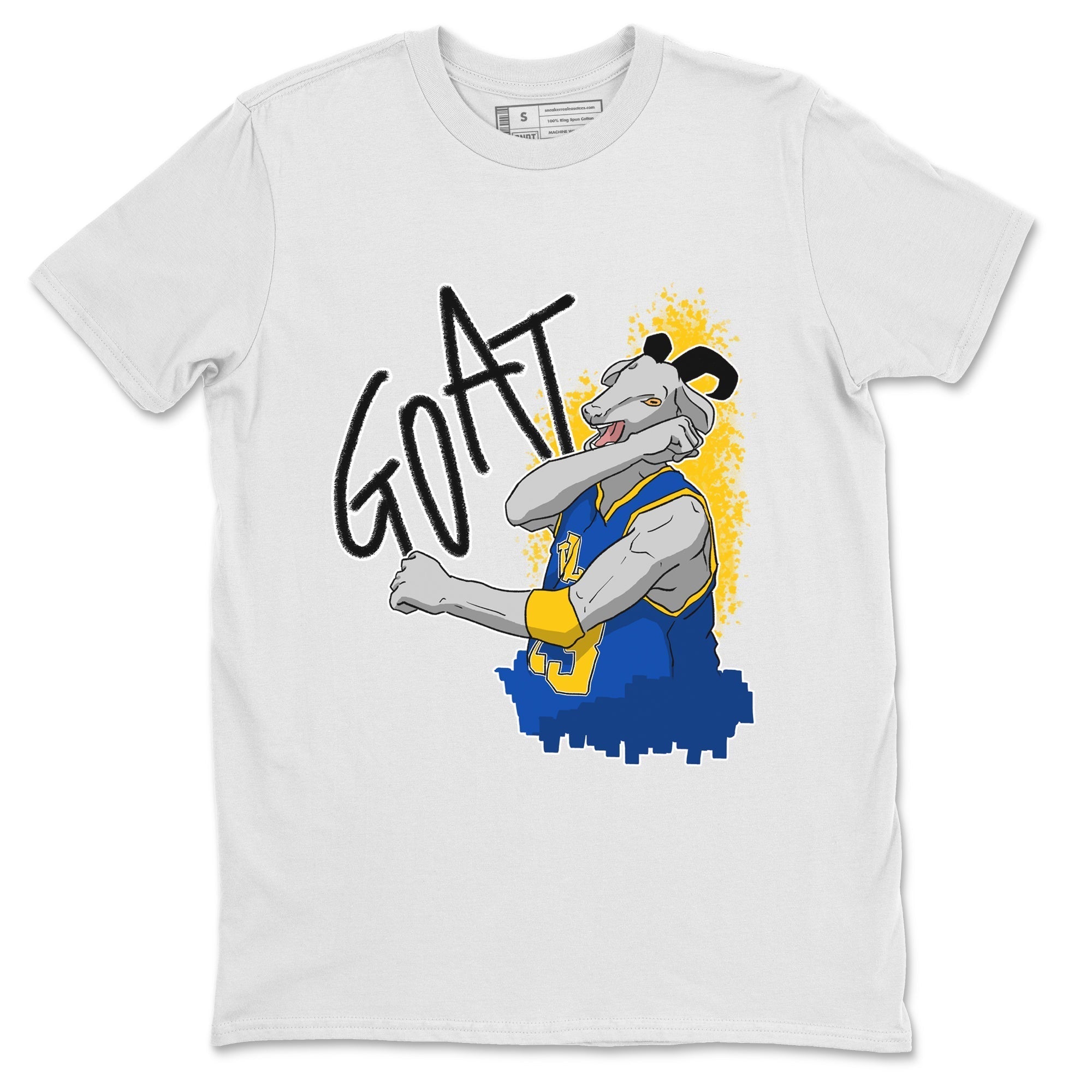 Screaming Goat Unisex Tops - Air Jordan 1 Game Royal Varsity Maize