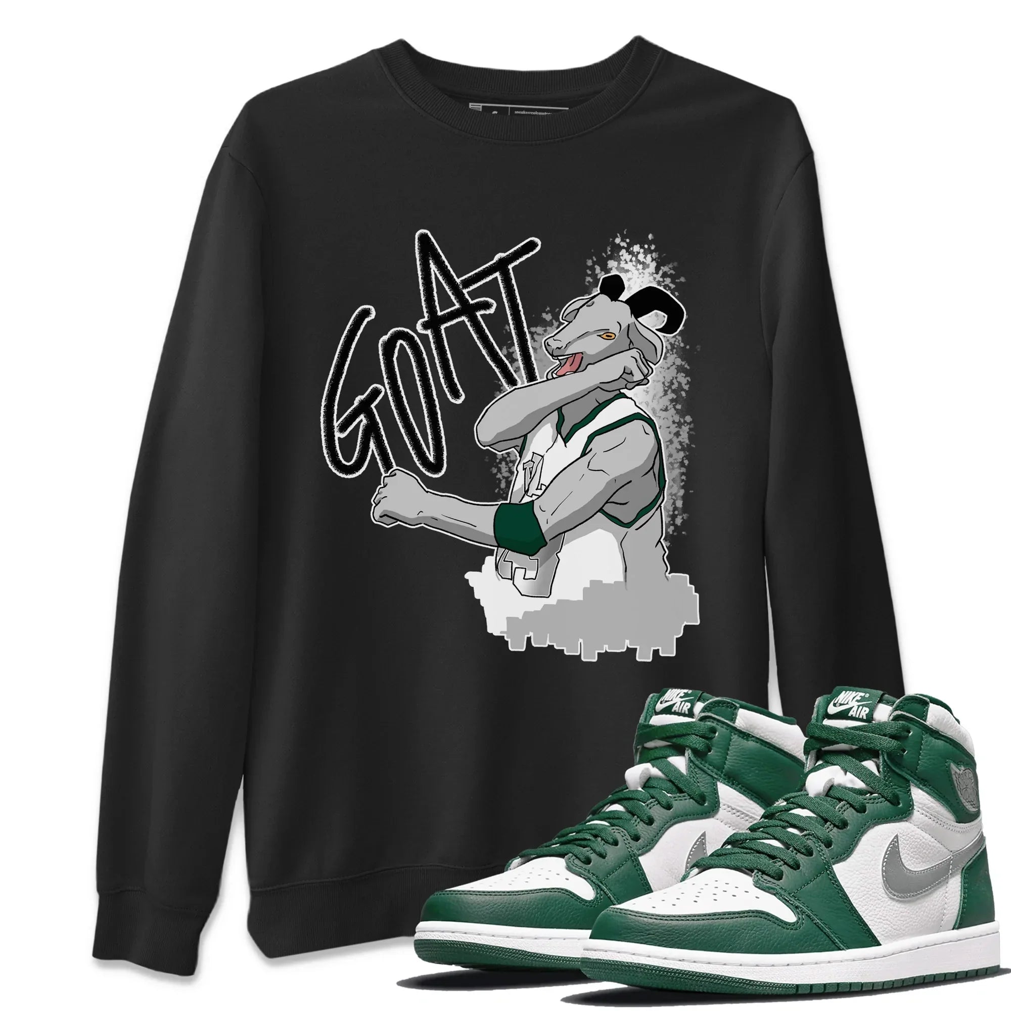Screaming Goat Unisex Tops - Air Jordan 1 Gorge Green