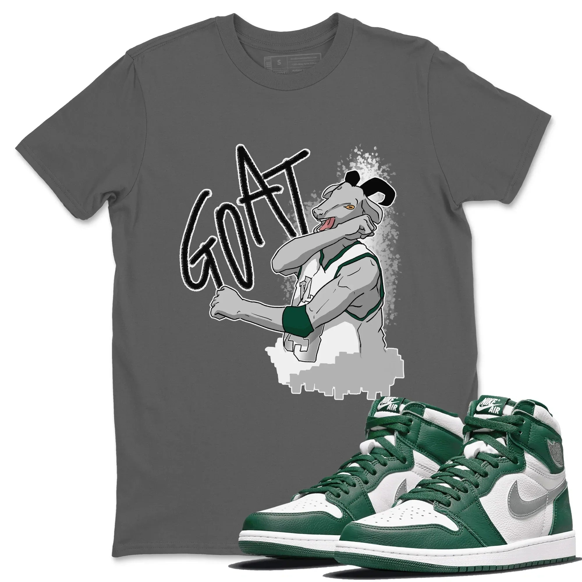 Screaming Goat Unisex Tops - Air Jordan 1 Gorge Green