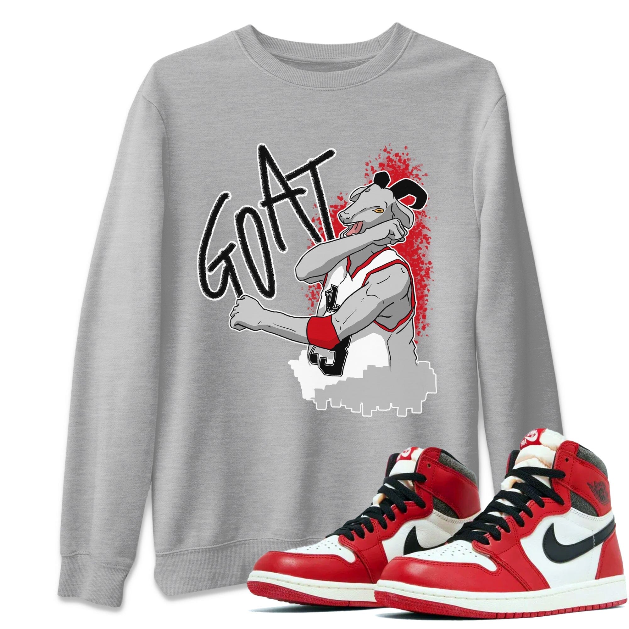 Screaming Goat Unisex Tops - Air Jordan 1 Lost & Found