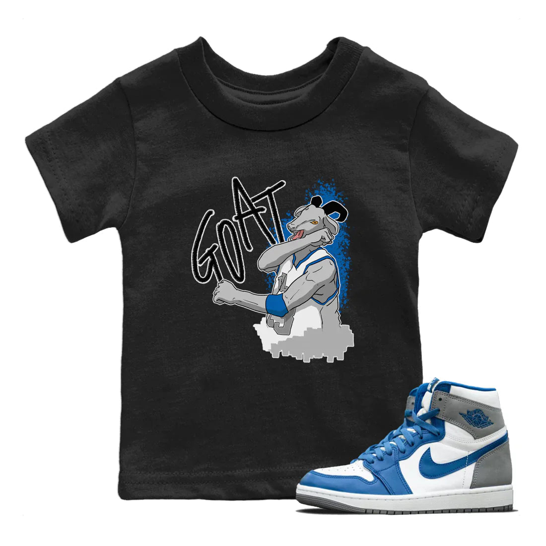 Screaming Goat Kids Tops - Air Jordan 1 True Blue