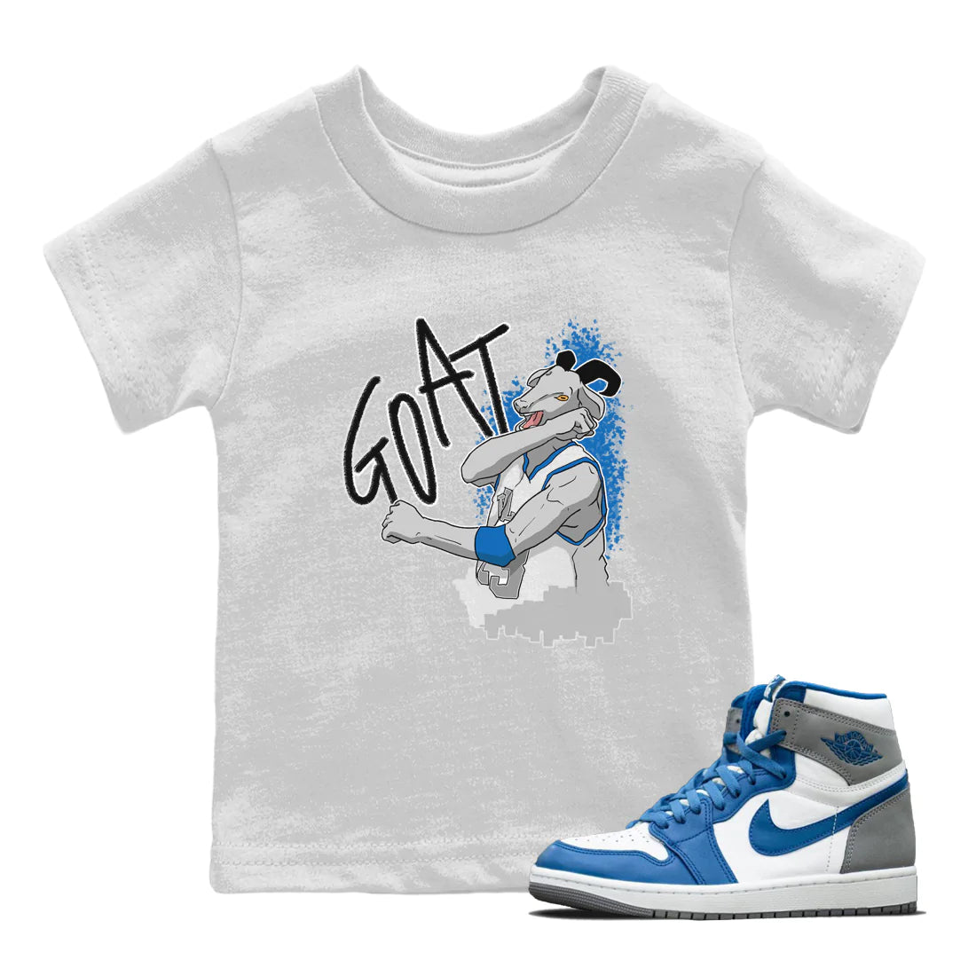 Screaming Goat Kids Tops - Air Jordan 1 True Blue