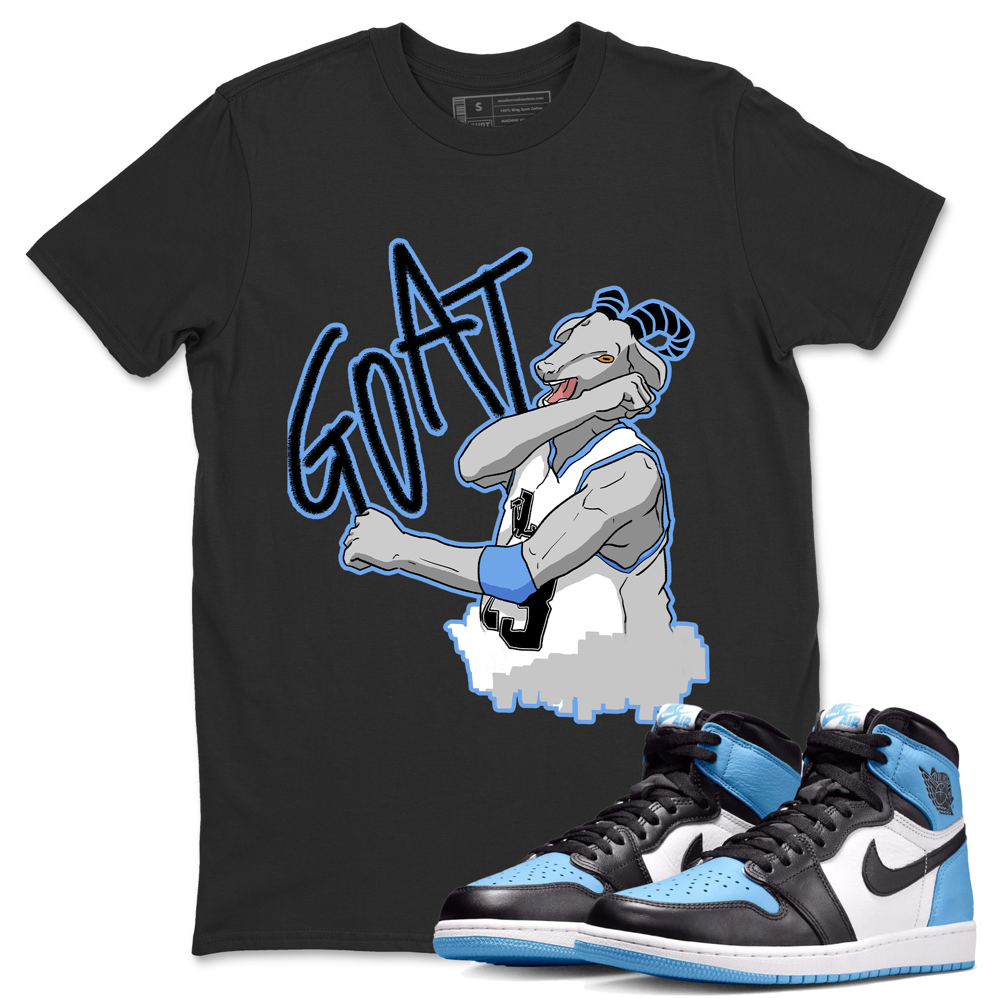 Screaming Goat Unisex Tops - Air Jordan 1 UNC Toe